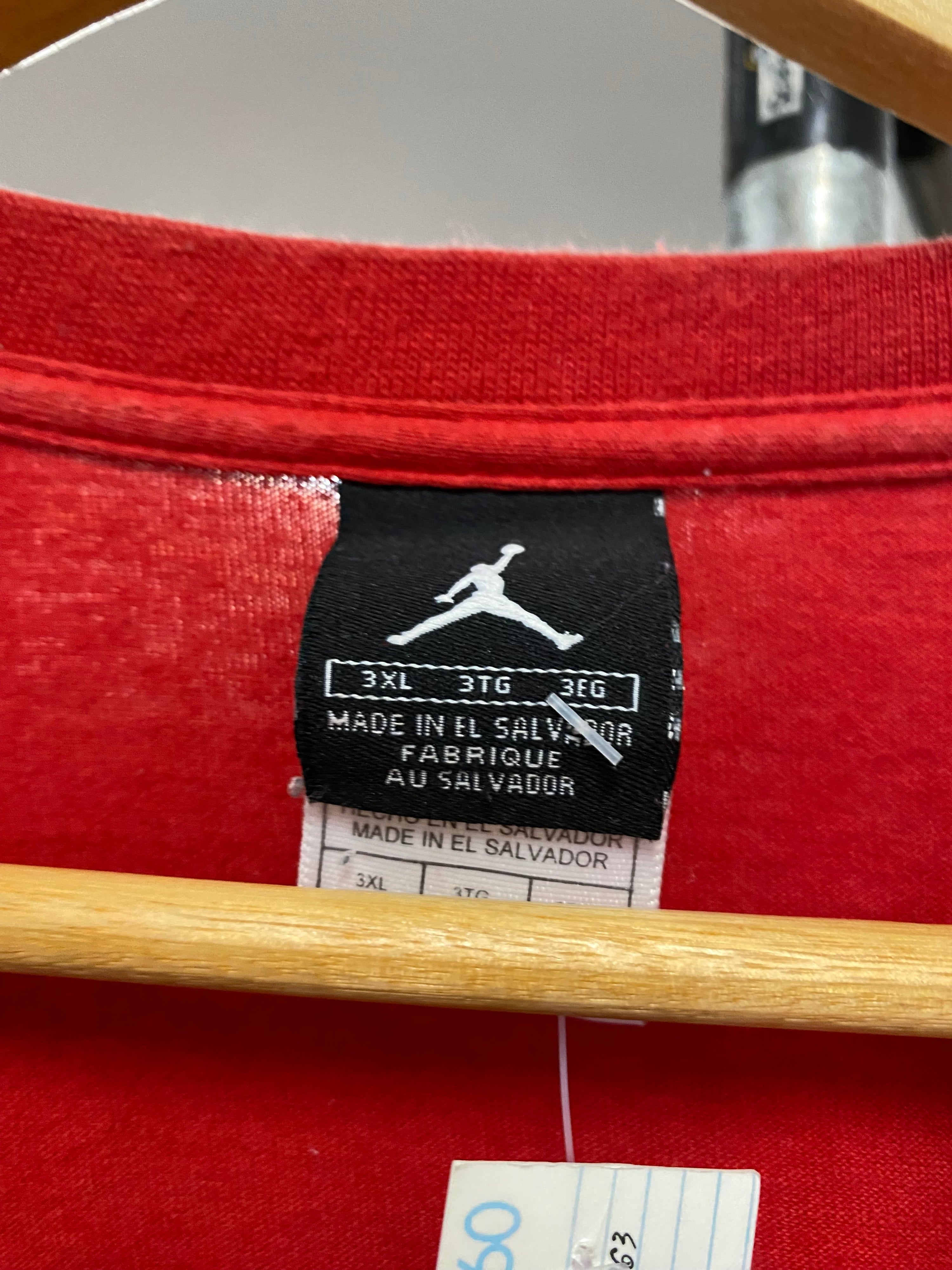 3XL - Air Jordan Big 23 Rubber Print Red Tee