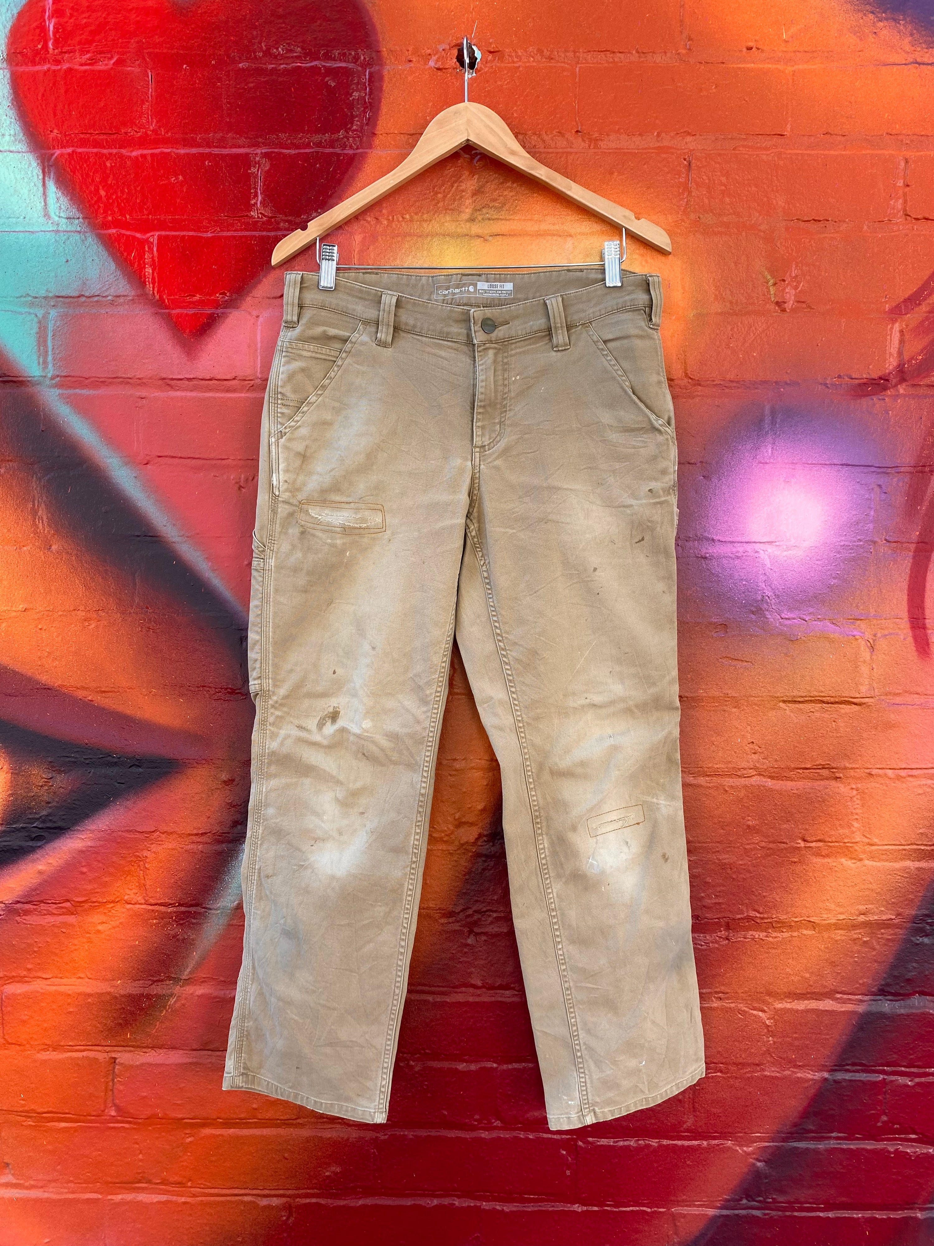 [34] Carhartt Tan 102080 Carpenter Pants