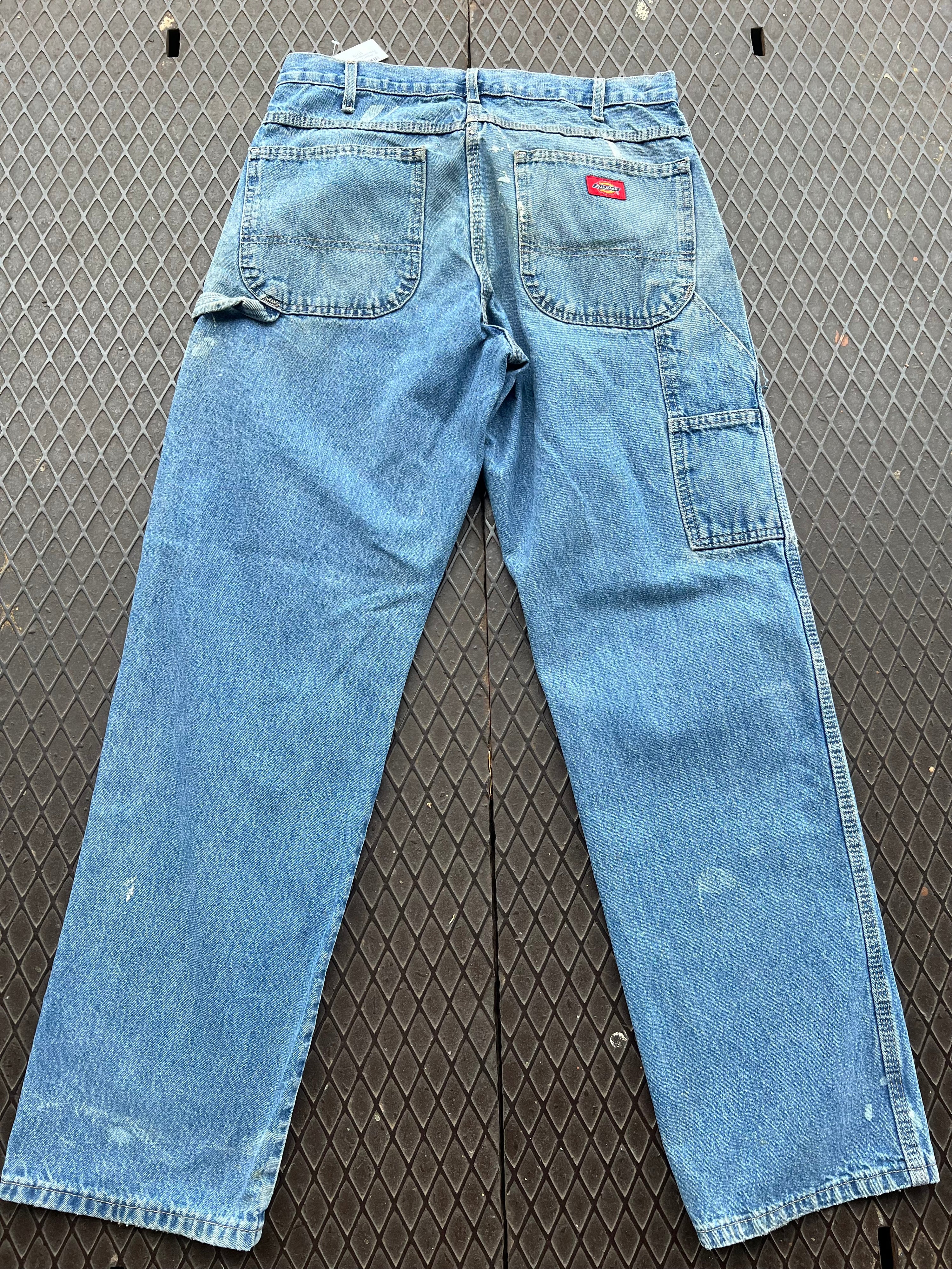 32 - Dickies Denim Carpenter Pants Paint Marks P105