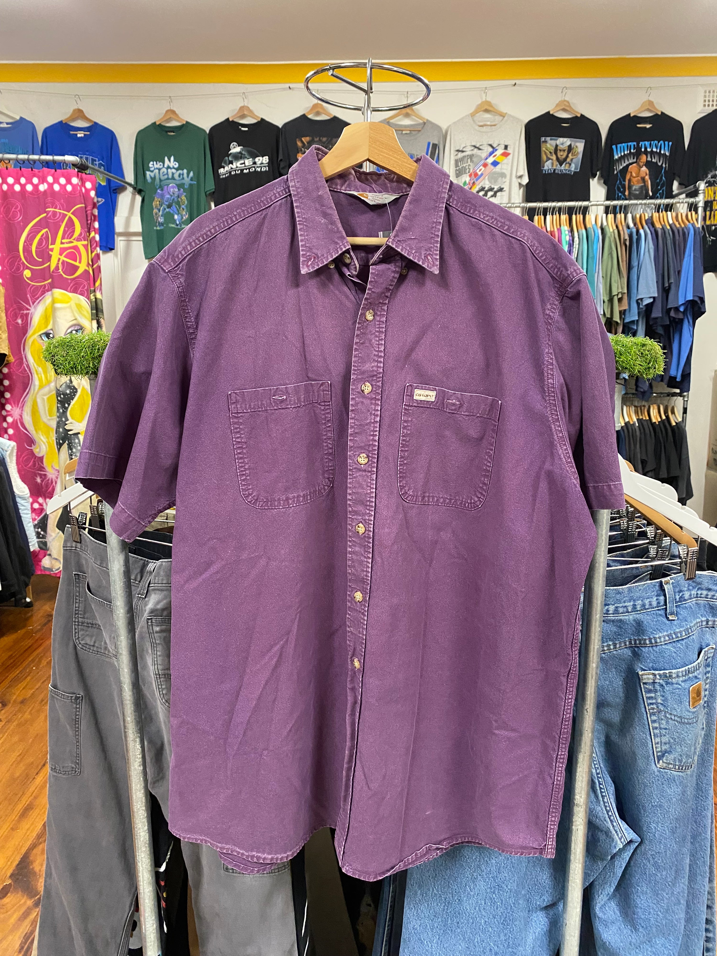 [XL] Carhartt Plum SS Button Up