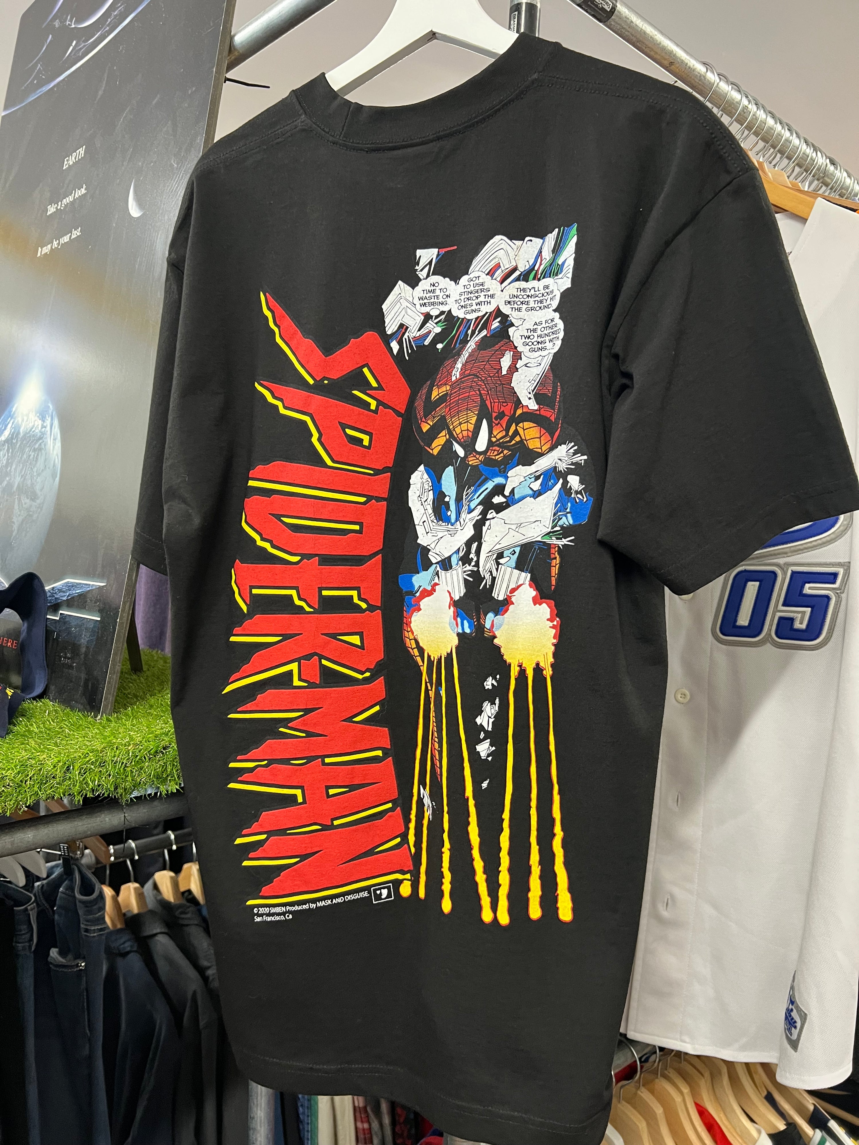 [XL] 2020 M.A.D Spiderman Comic Panel Double Sided Tee
