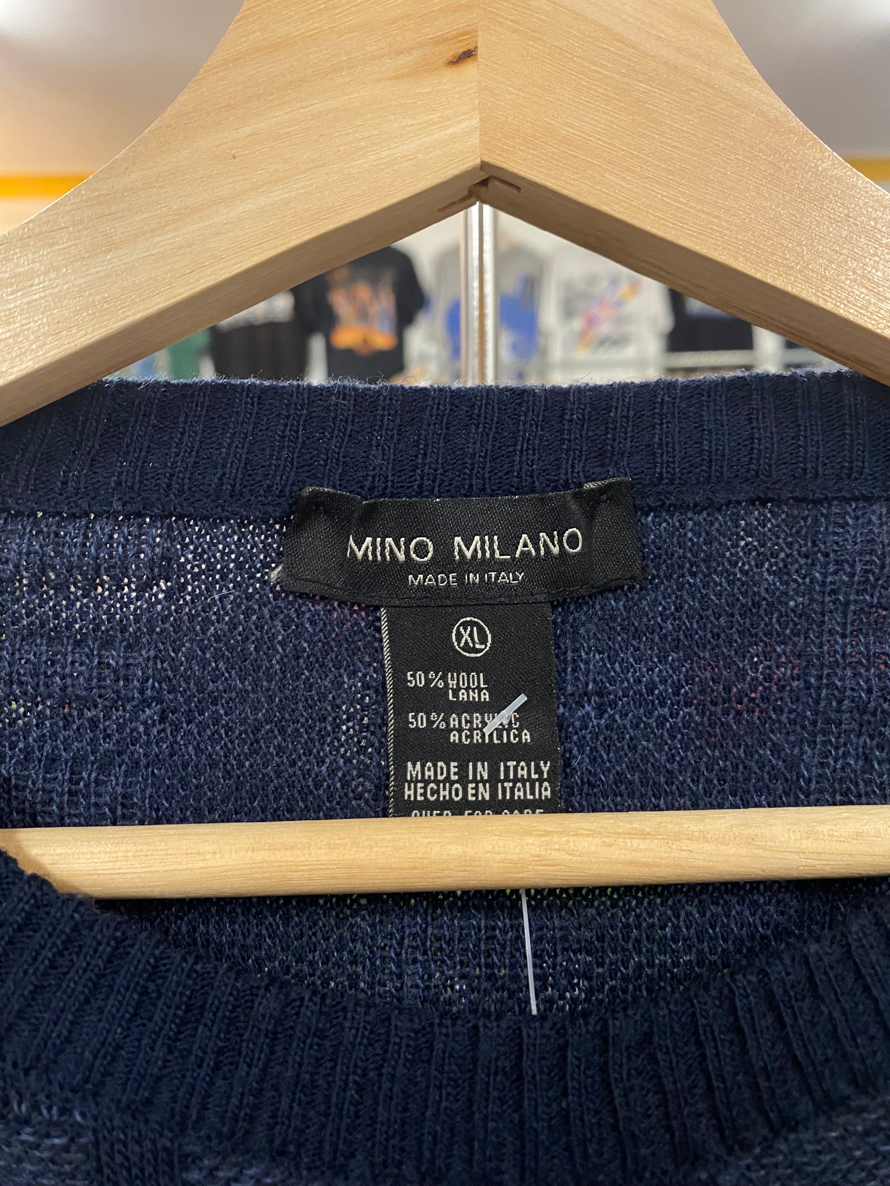 [XL] Mino Milano Navy Blue Knit Jumper