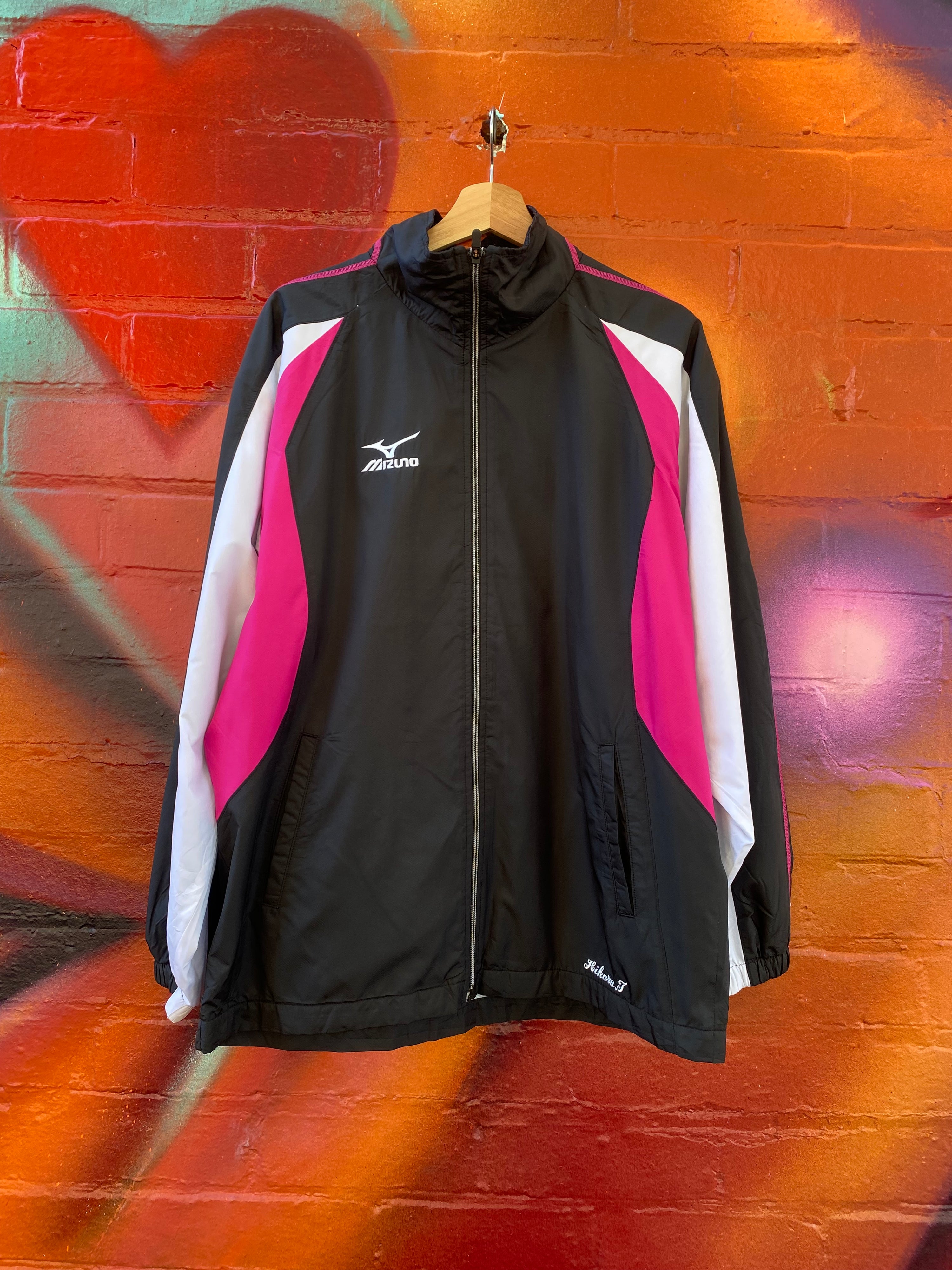 [L] Mizuno Black/Pink/White Jacket