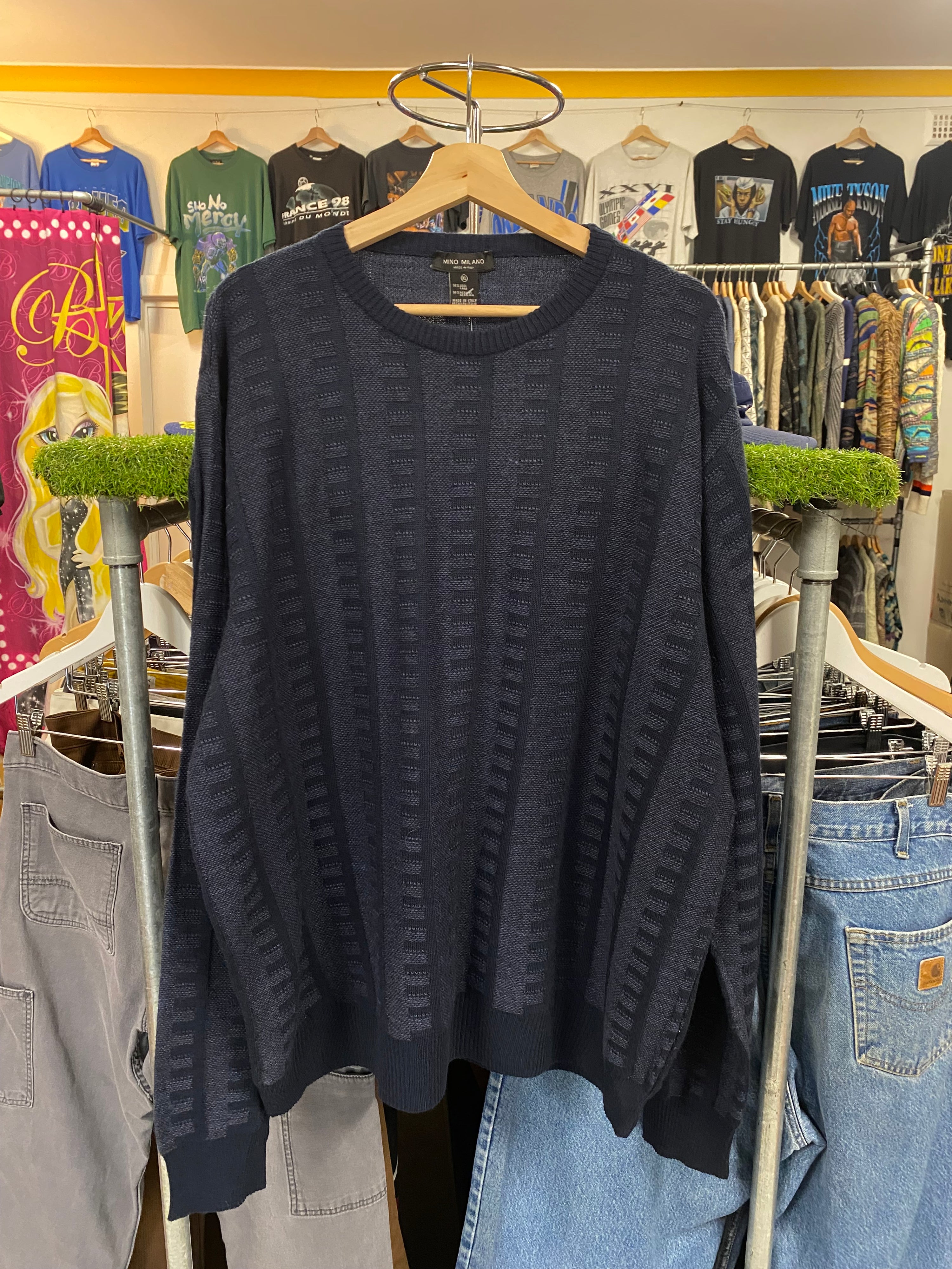 [XL] Mino Milano Navy Blue Knit Jumper