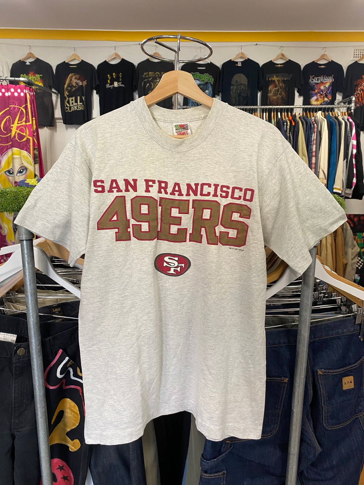 [L] 1997 San Francisxo 49ers Heather Grey Tshirt