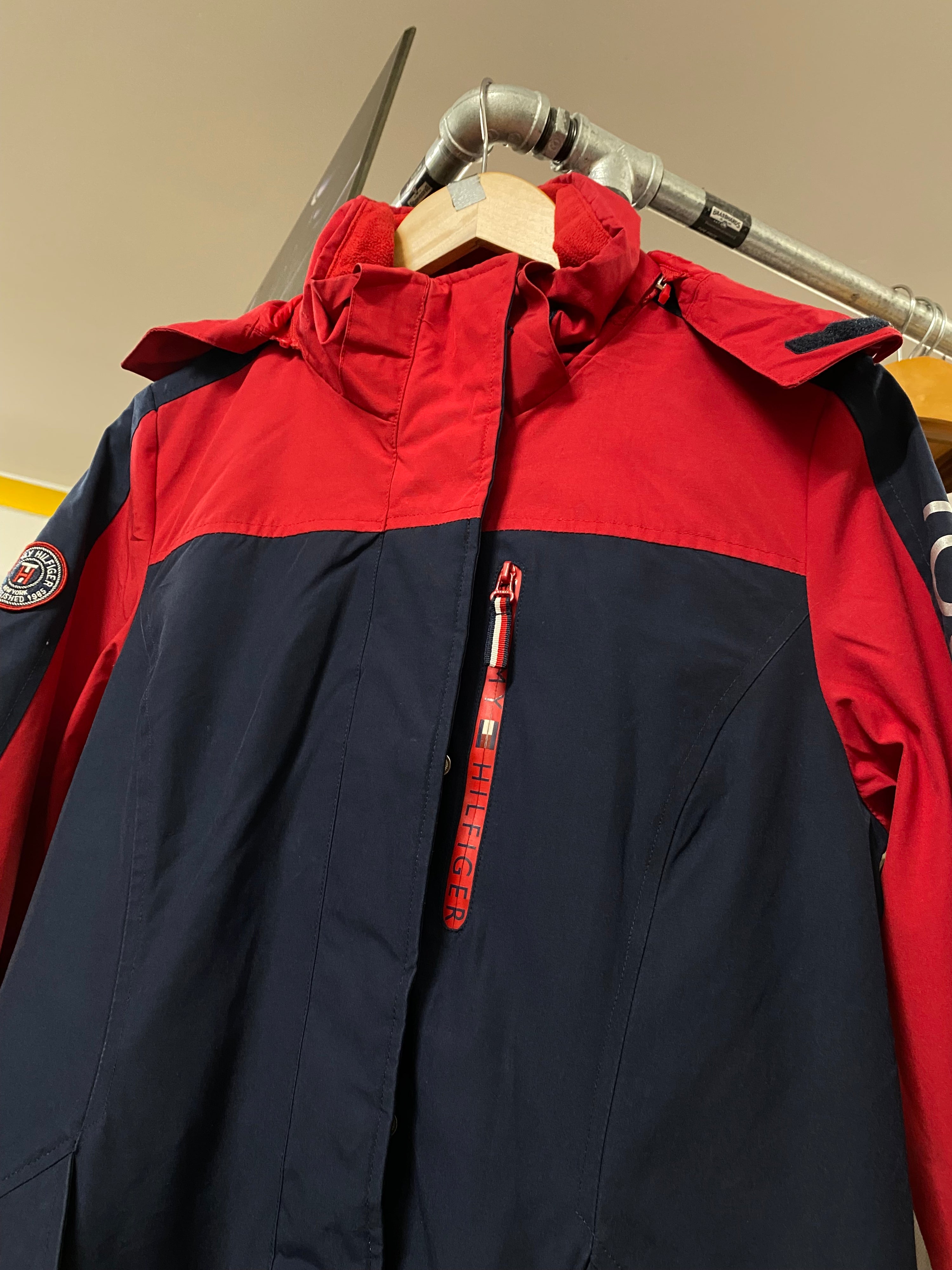 [S] Tommy Hilfiger Red Hooded Rainjacket