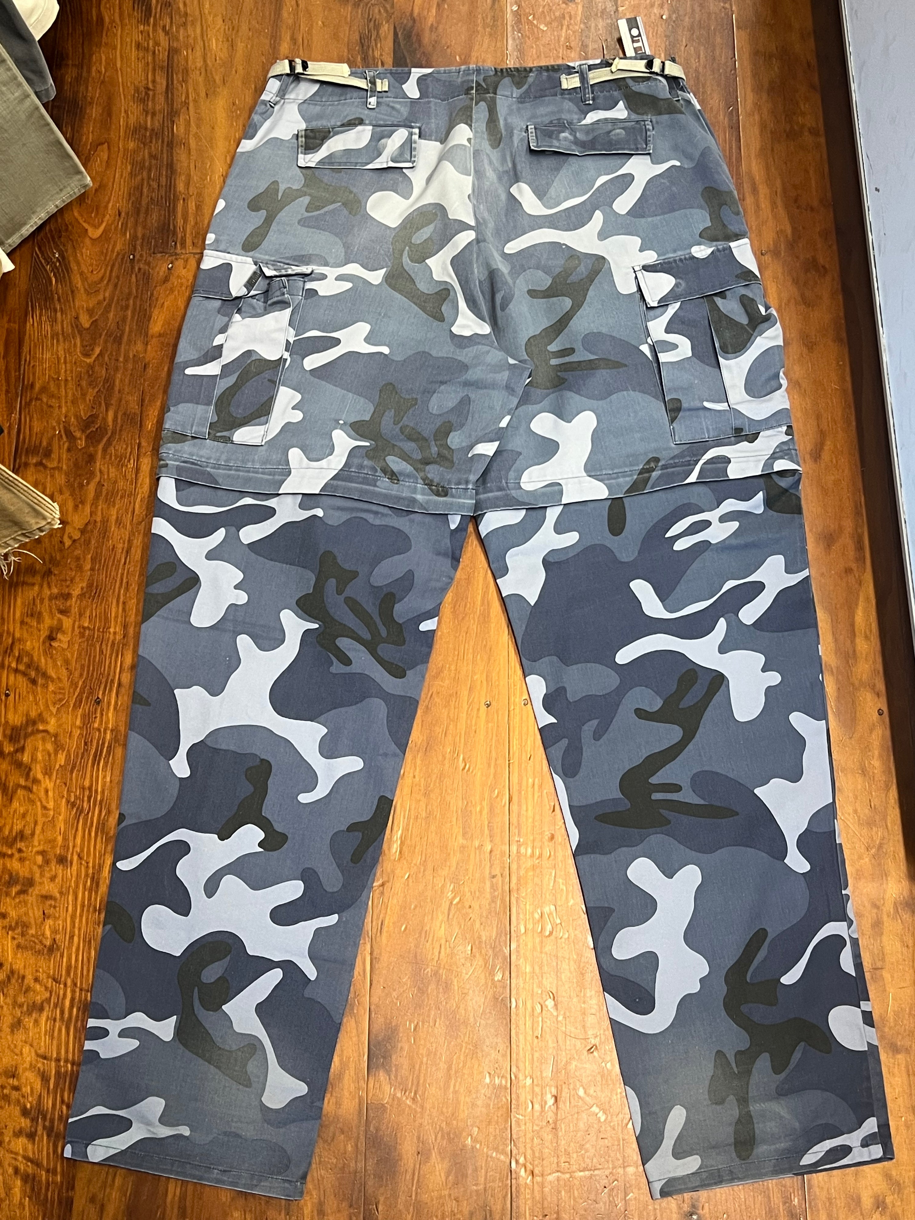 [2XL] Blue Camo Military Pants
