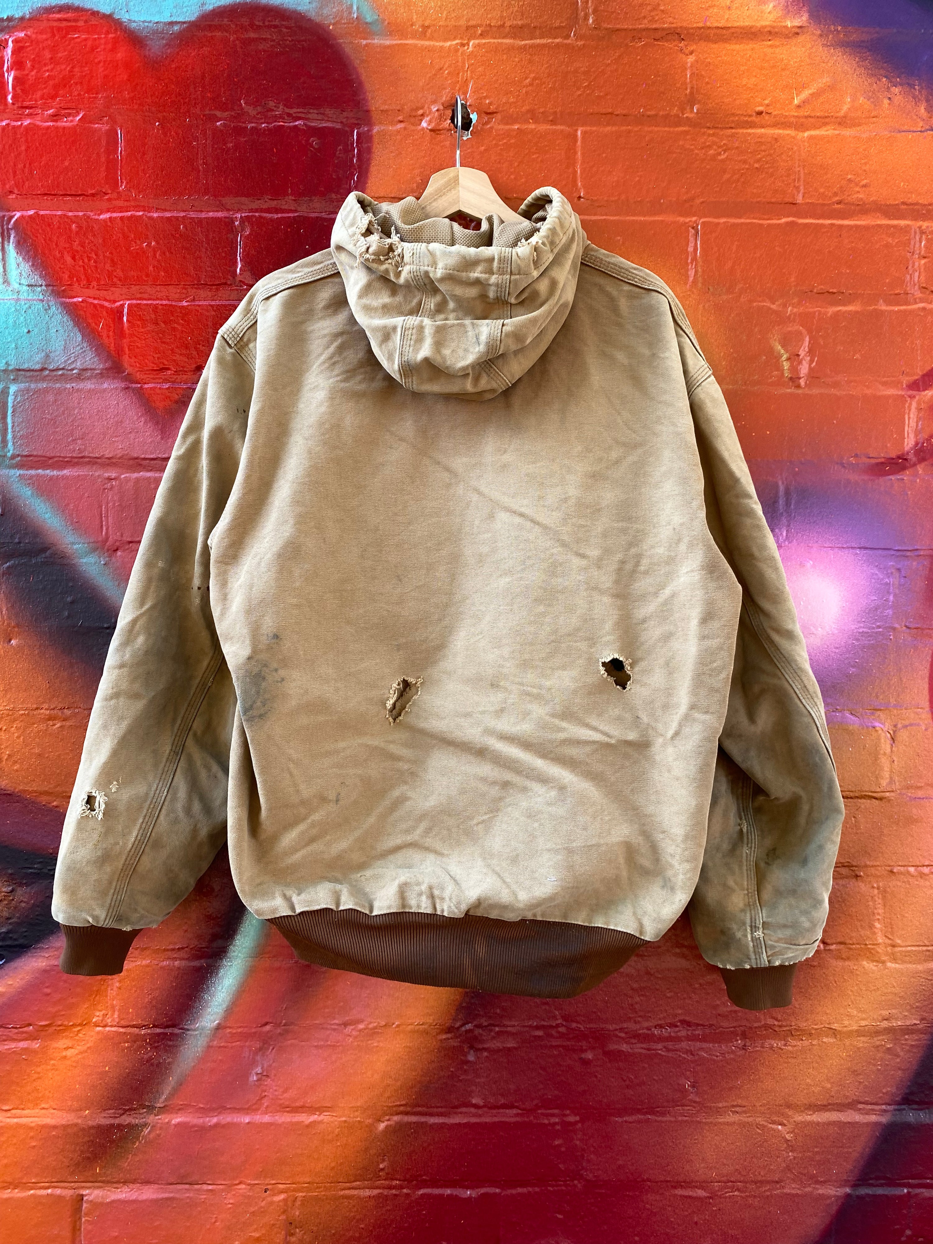 [L] Carhartt Thrashed Brown Active Jacket