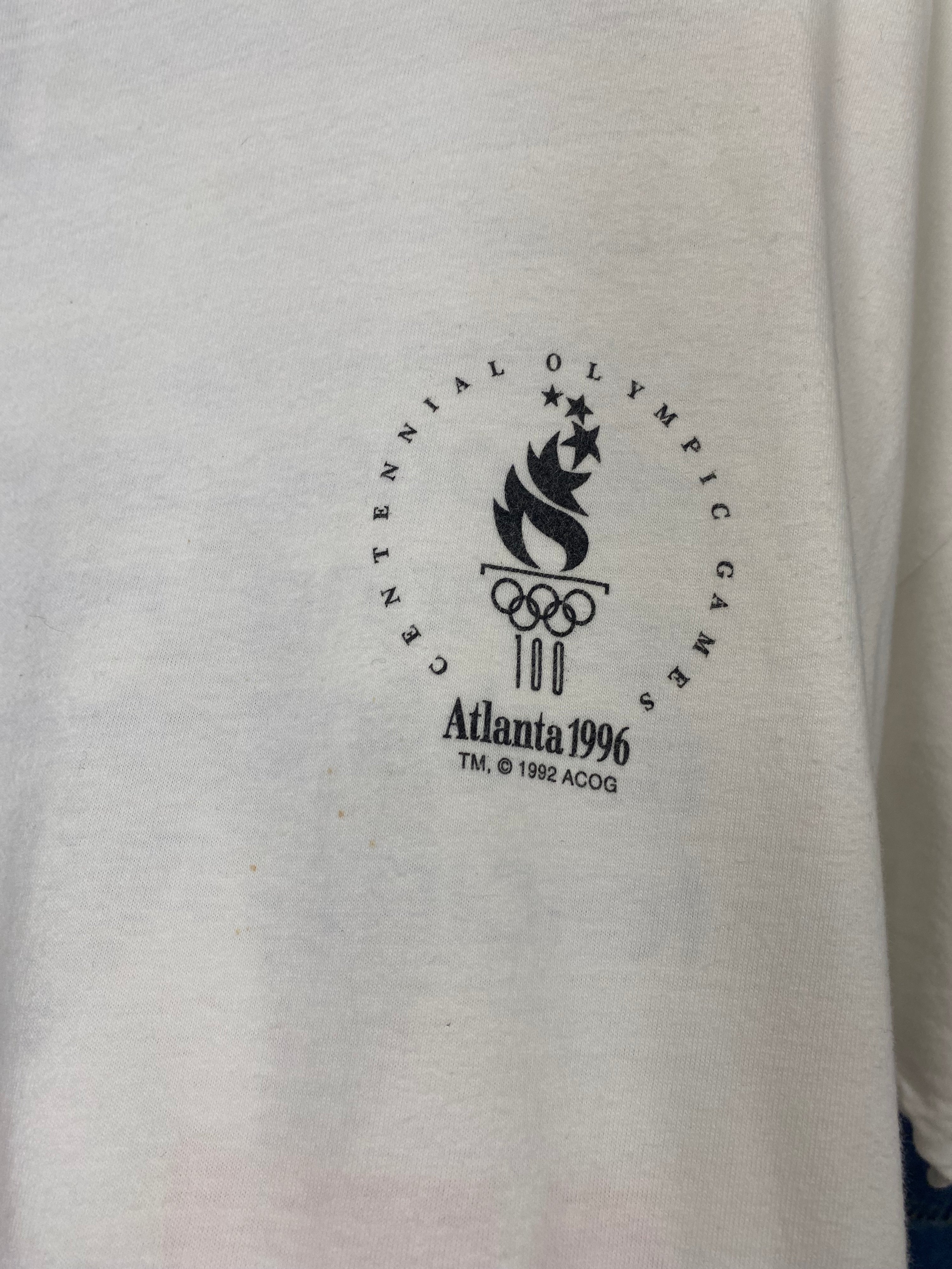2XL - 1996 'They Will Be Running, Jumping, etc.' Atlanta Olympics White Tee