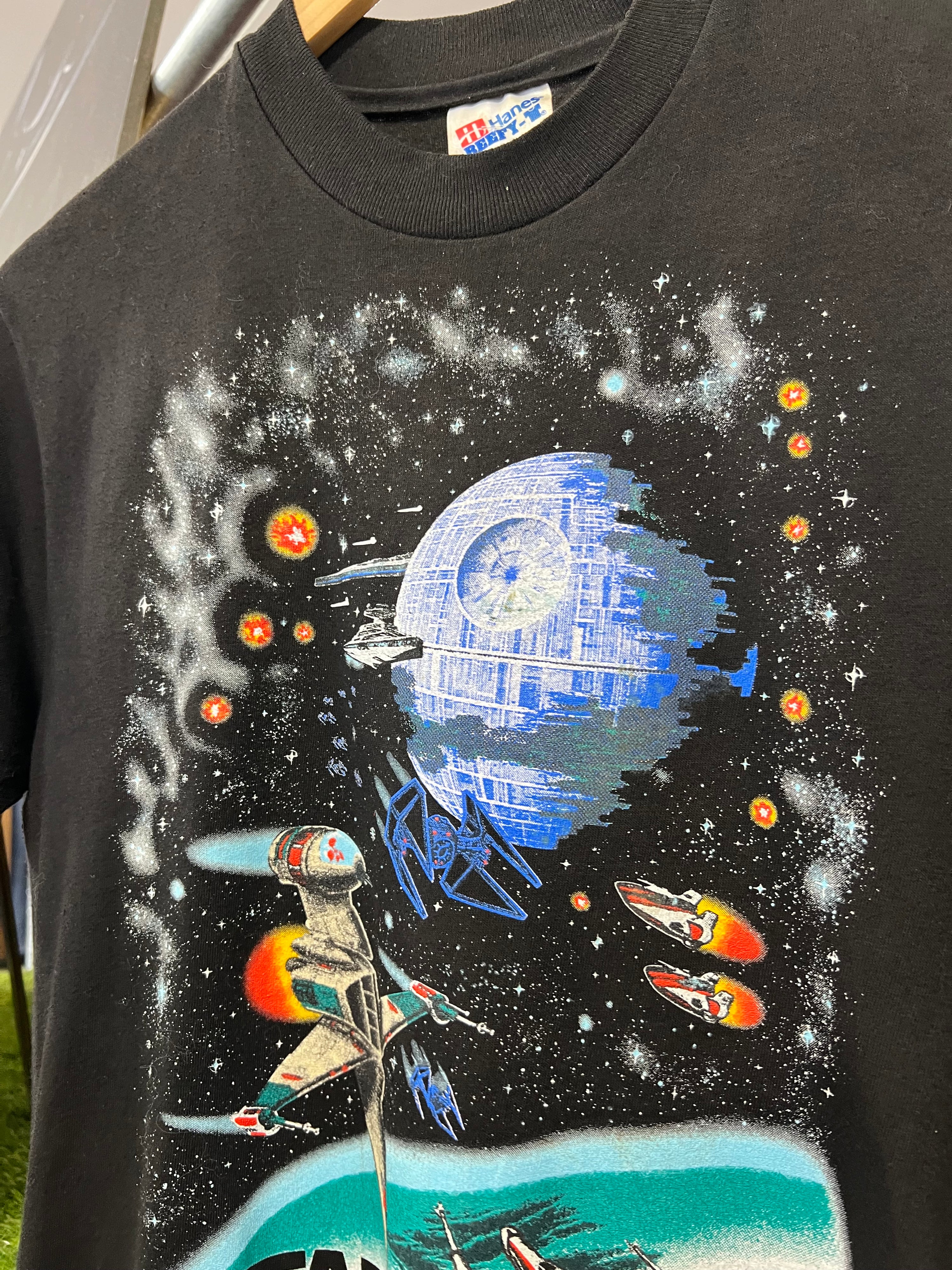 [S] Vintage Star Wars Death Star x Planes Fan Club Tee