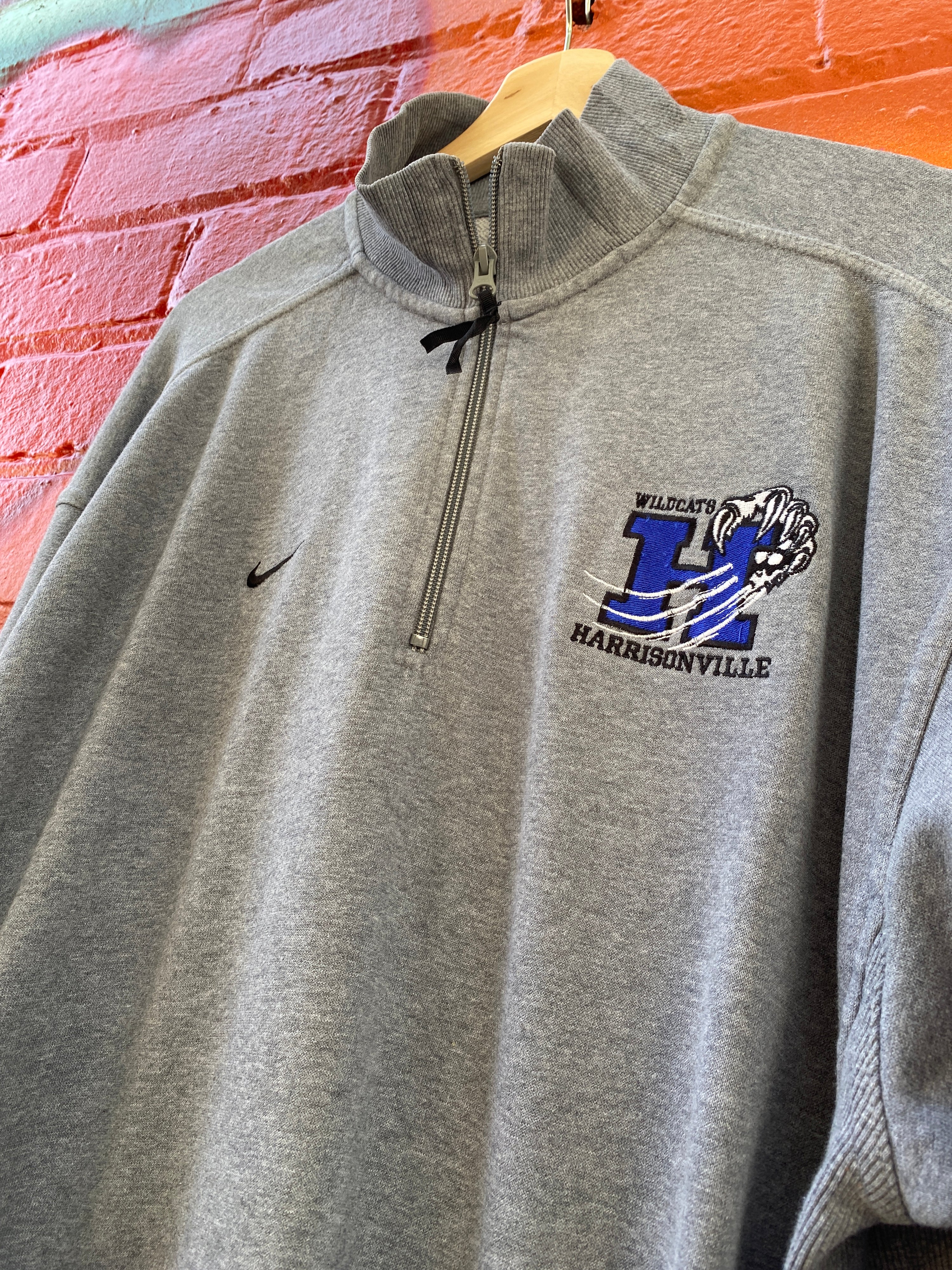 M - Harrisonville Wildcats Nike 1/4 Zip Grey