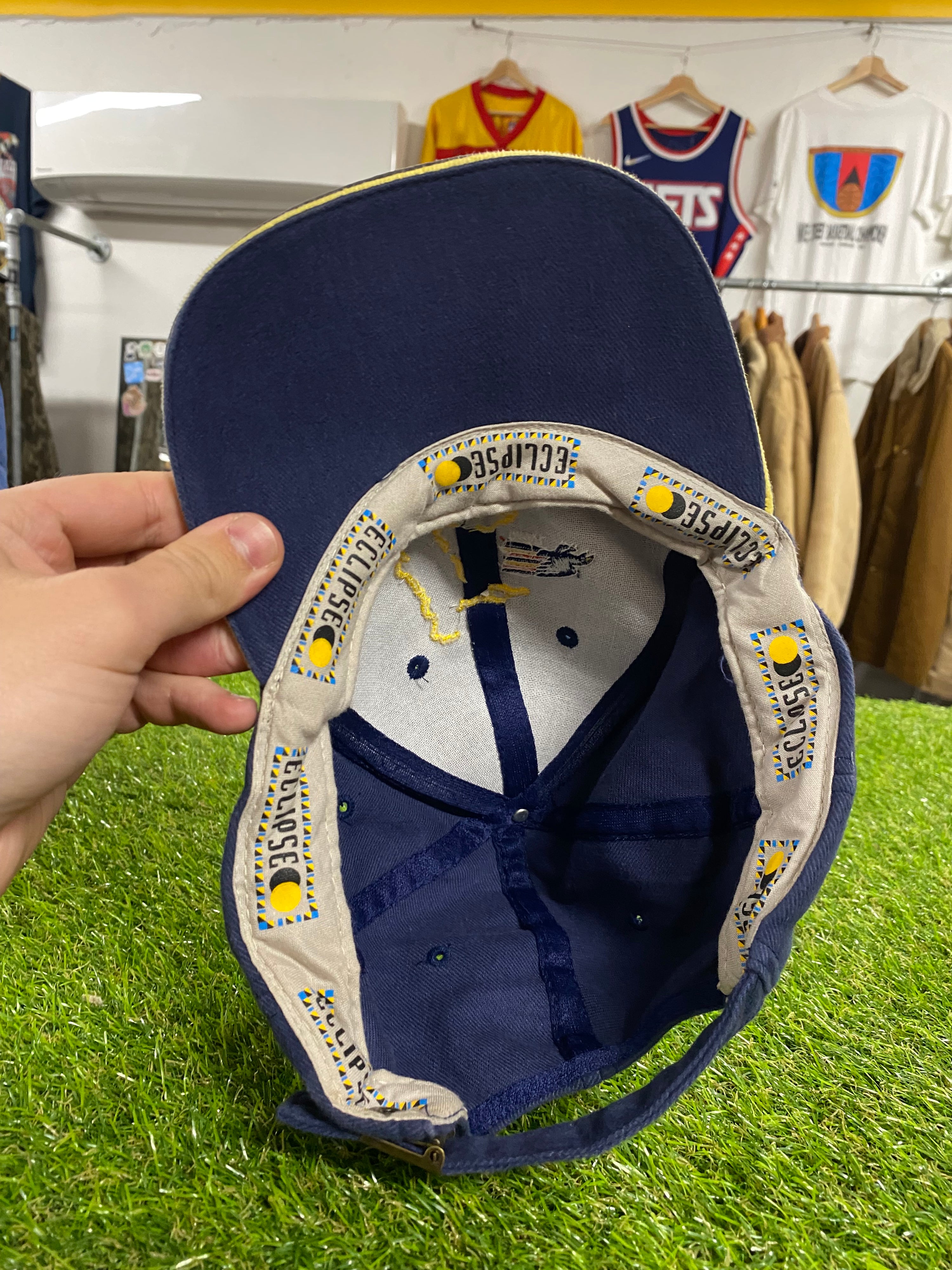 Vintage Adelaide Crows Cap Player Kicking Ball Outline