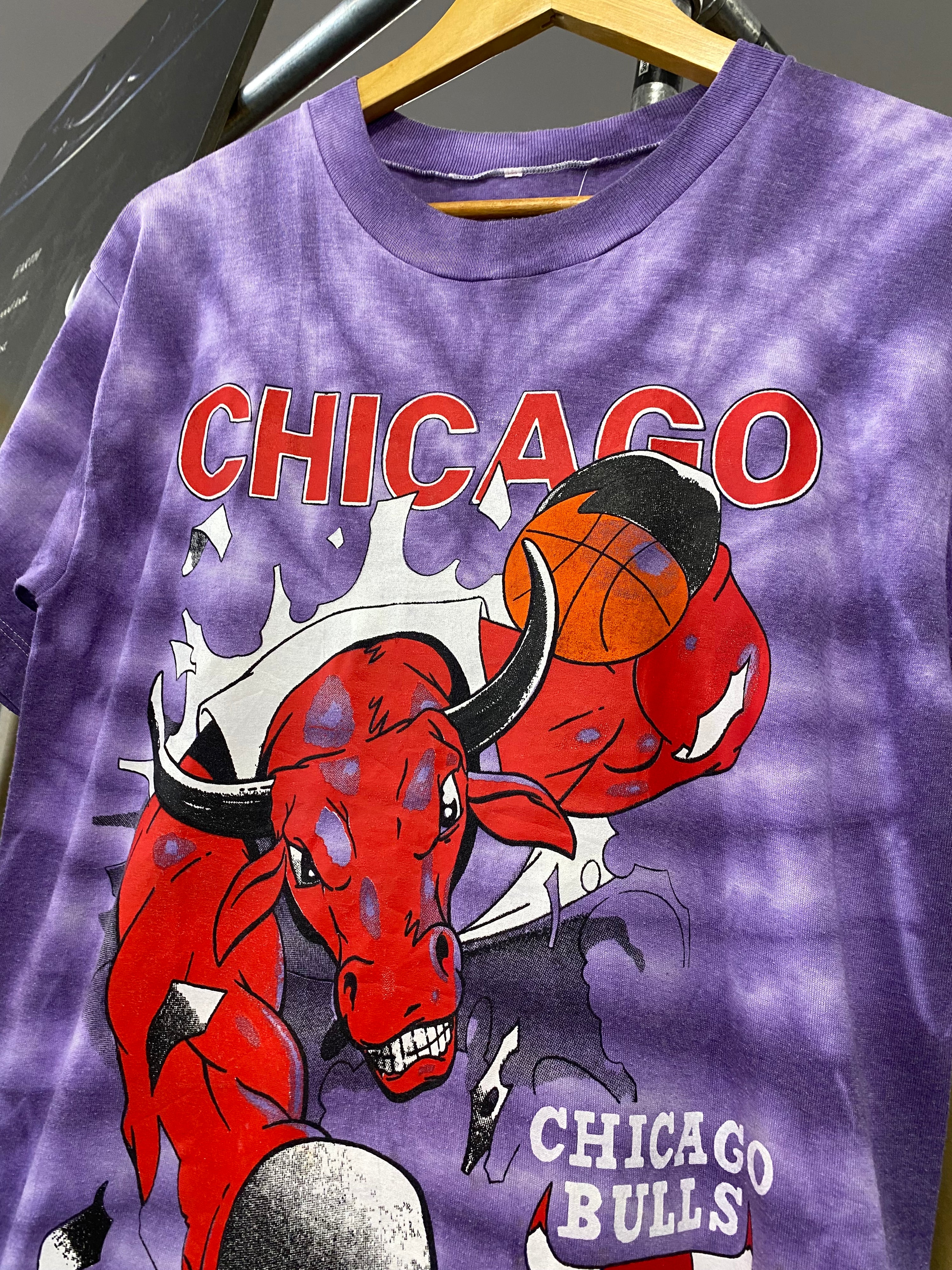 M - 2000s Chicago Bulls Purple Tie Dye Tee