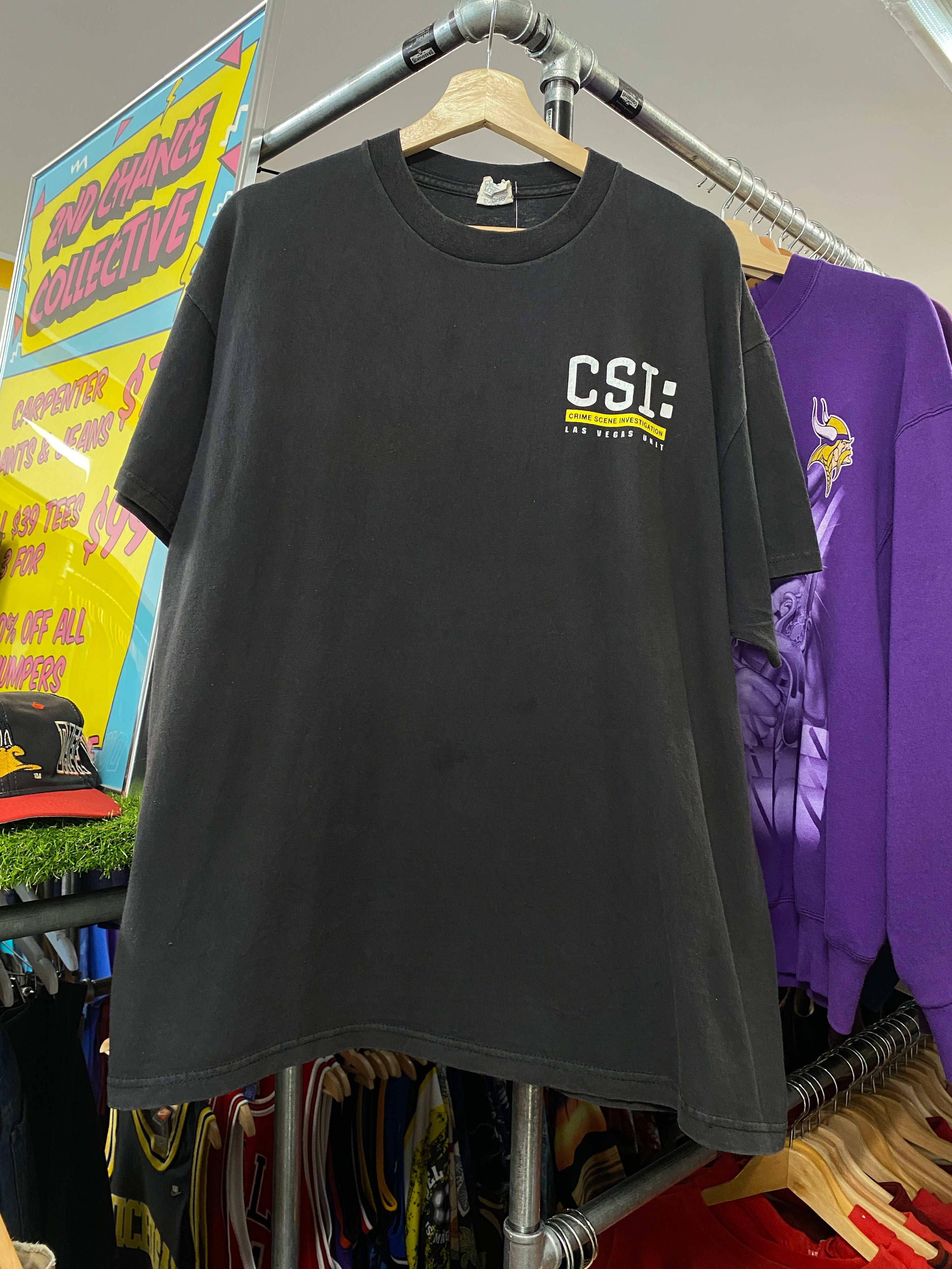 XL - CSI Las Vegas DS Black Tee