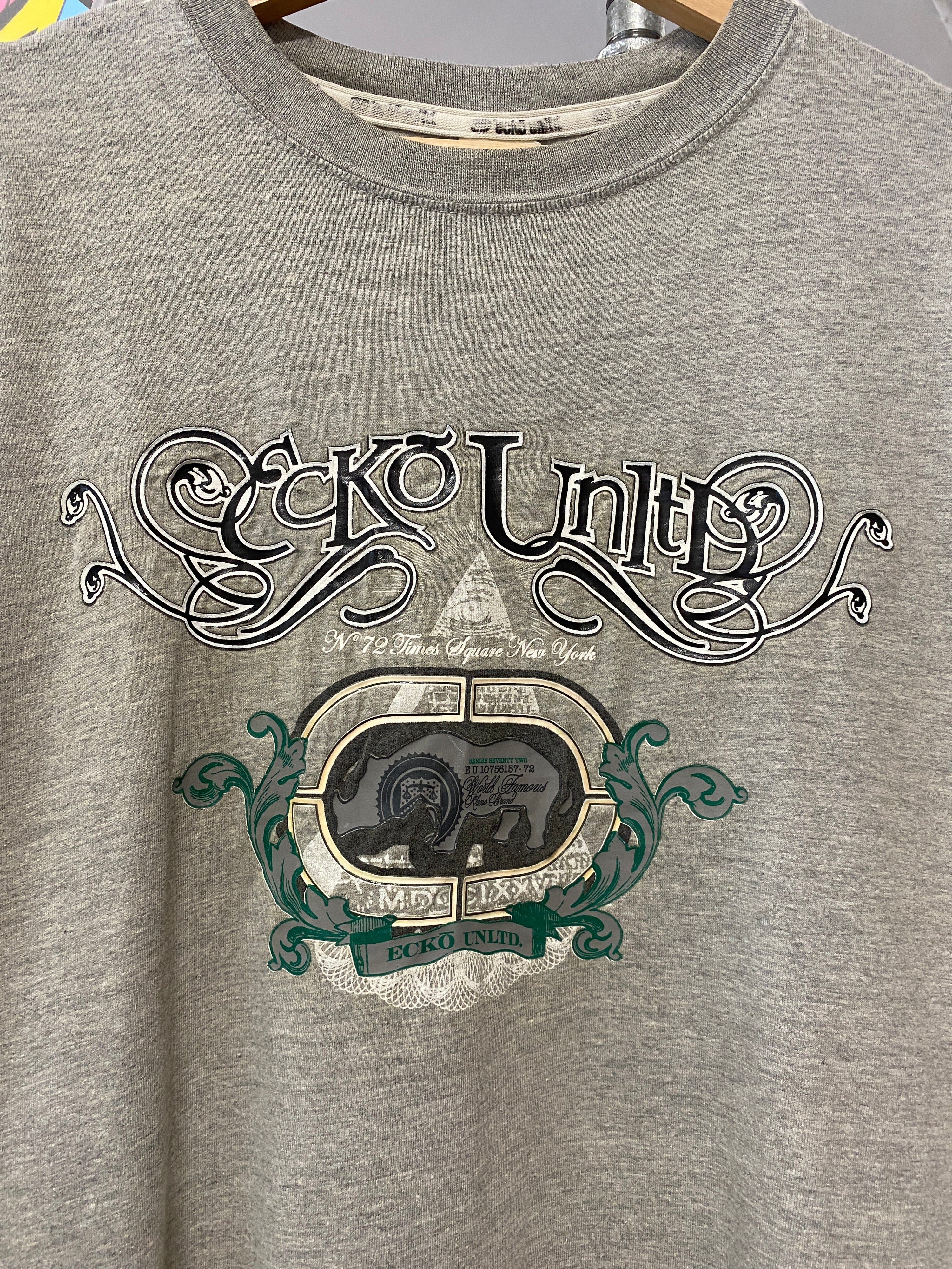 L - Ecko Unltd Ecko Mint Series 72 Grey DS Tee