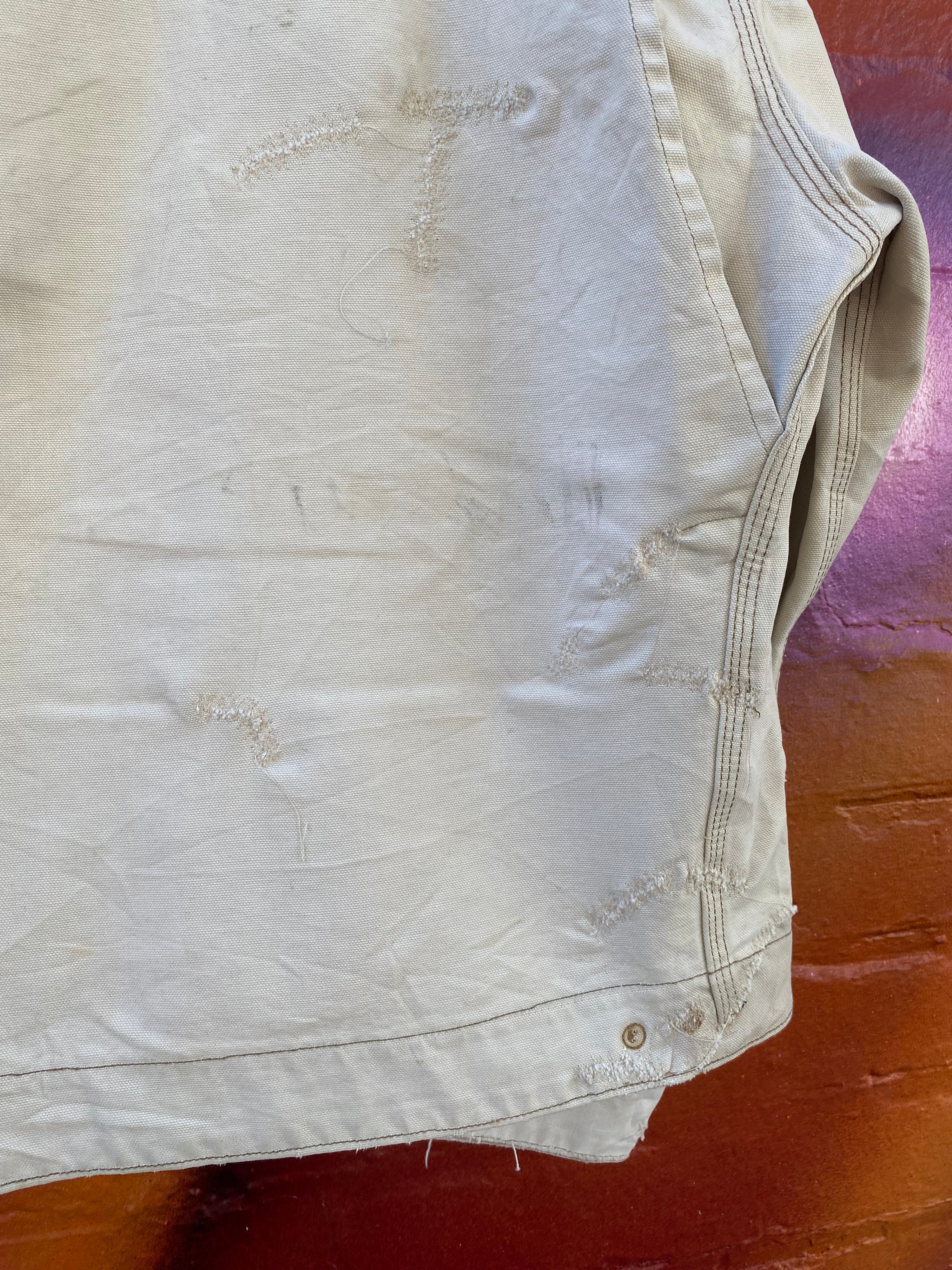 [M] Carhartt Beige Thrashed Detroit Jacket