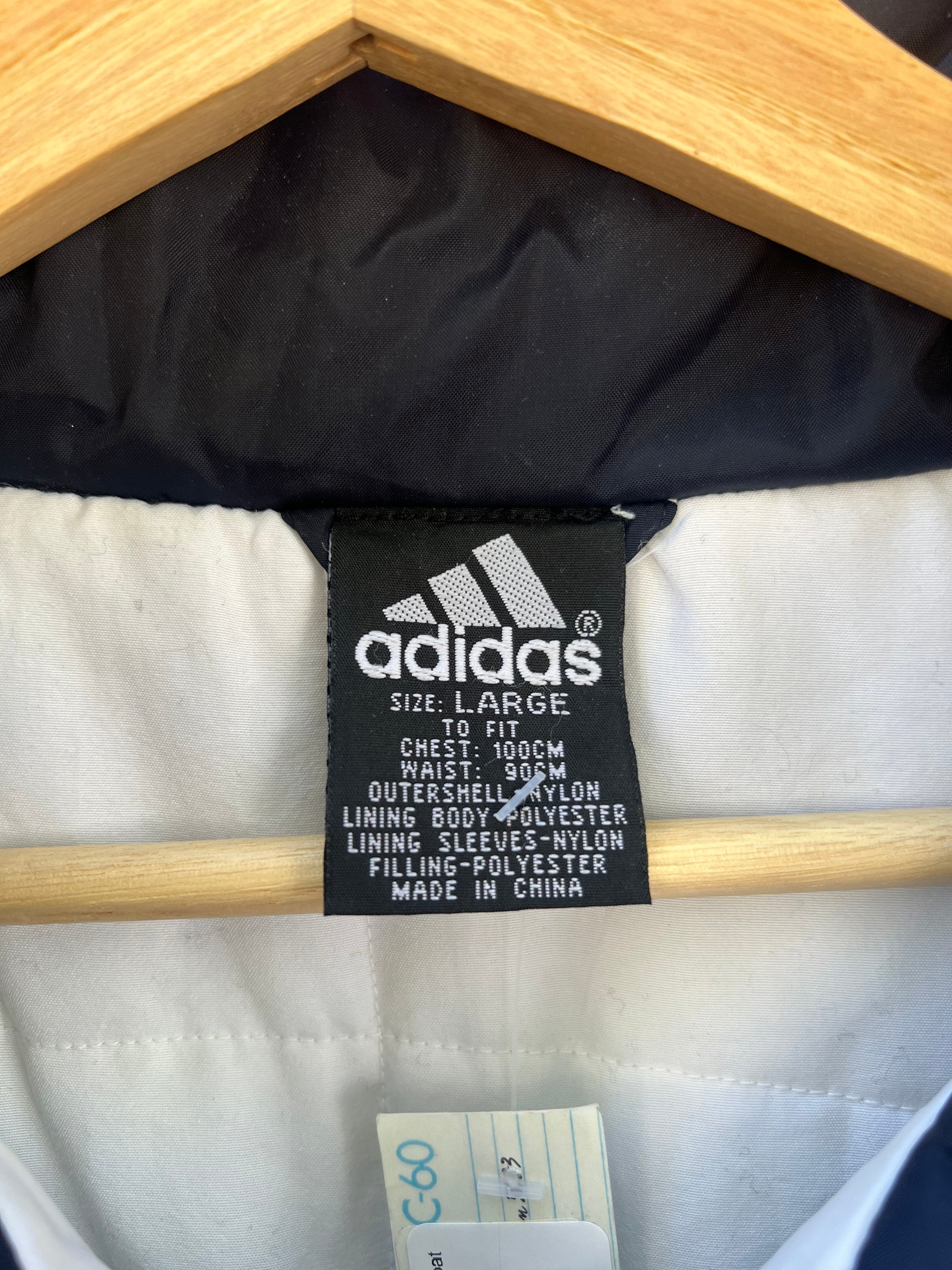 [L] Vintage Adidas Training Dark Blue Coat