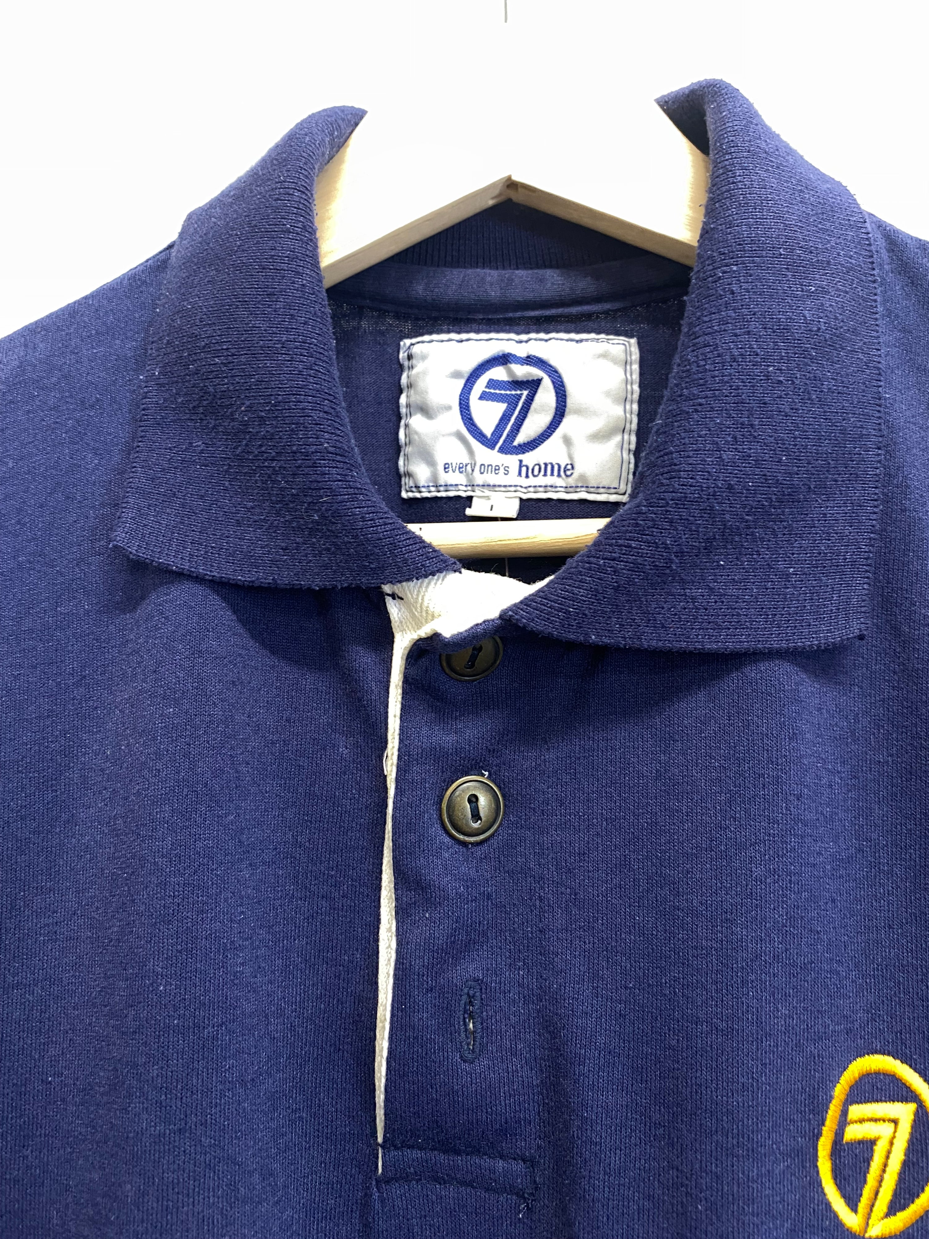 [L] Vintage Channel 7 'Every One's Home' Blue Polo