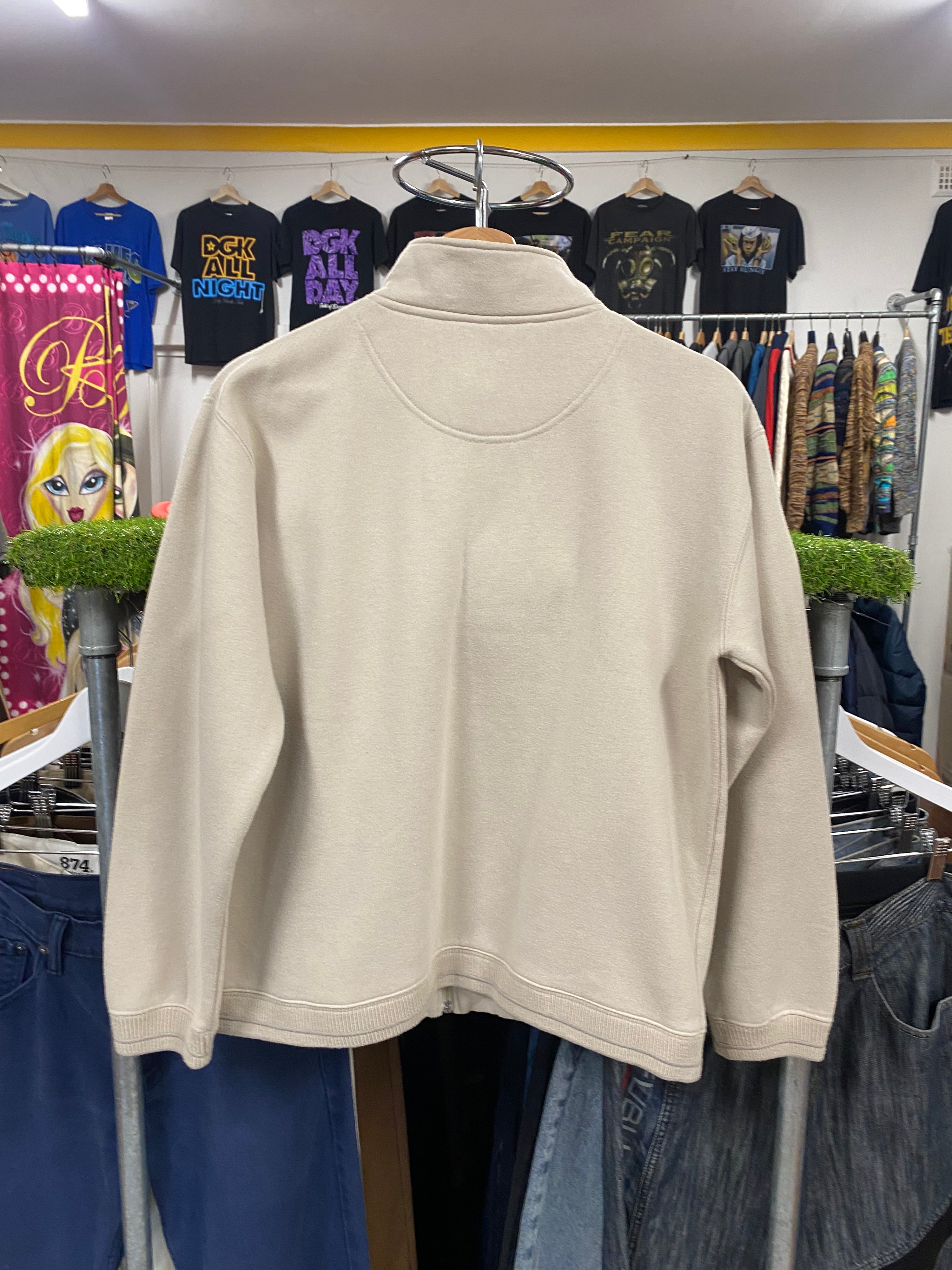 [L] Nike Beige Zip-up Jumper