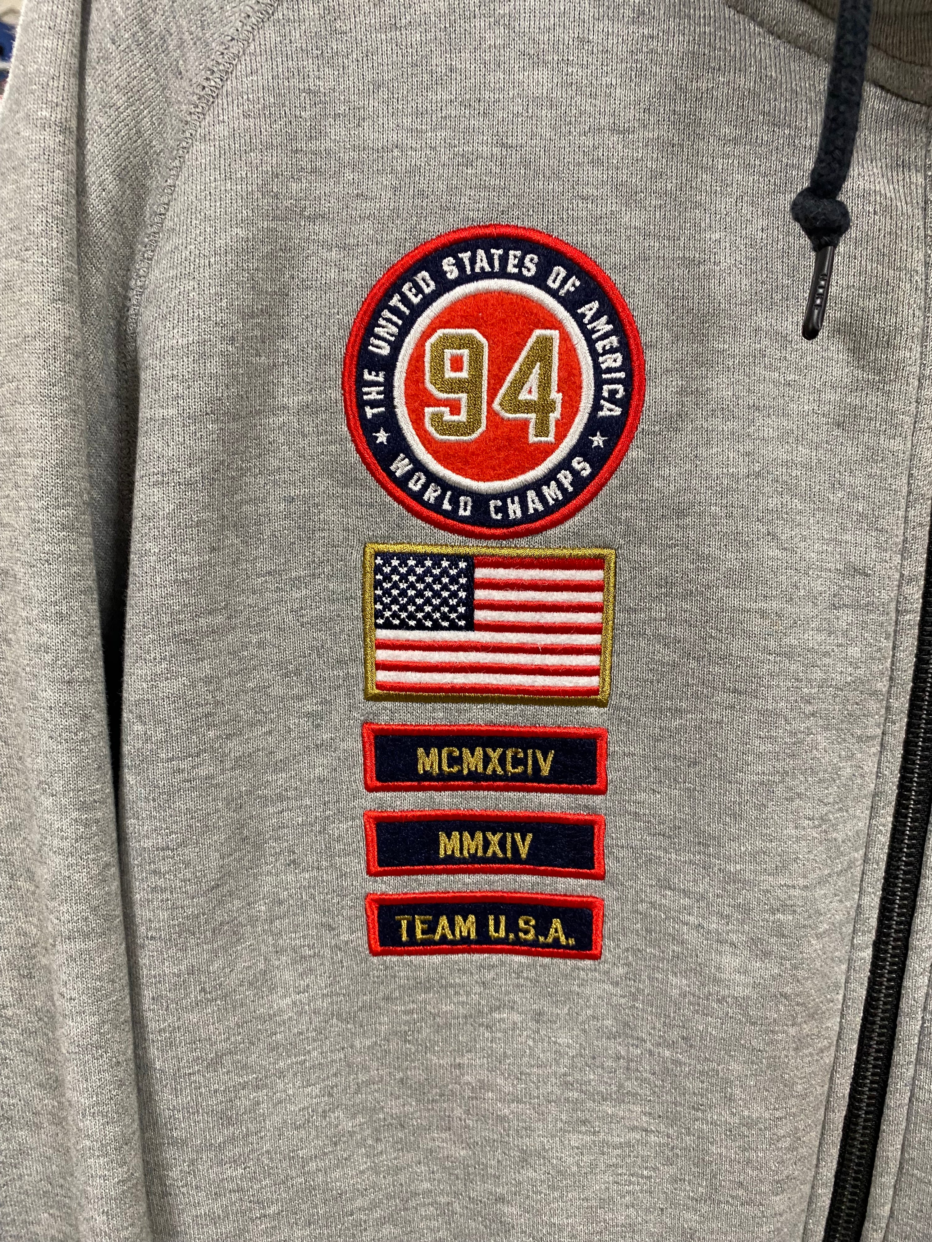 [2XL] Nike Air USA Basketball Throwback Grey Hoodie