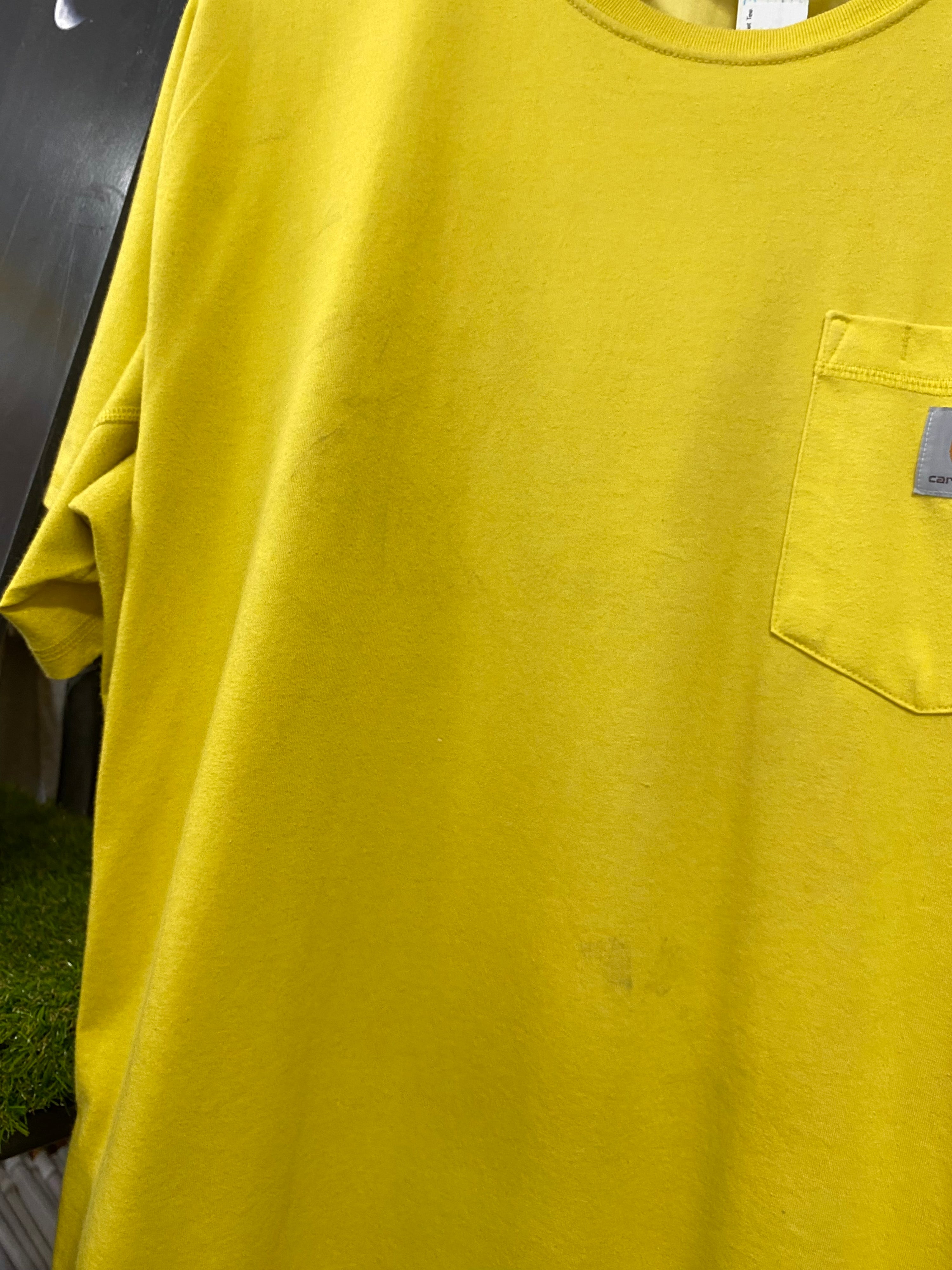 XL - Yellow Carhartt Force Pocket Tee