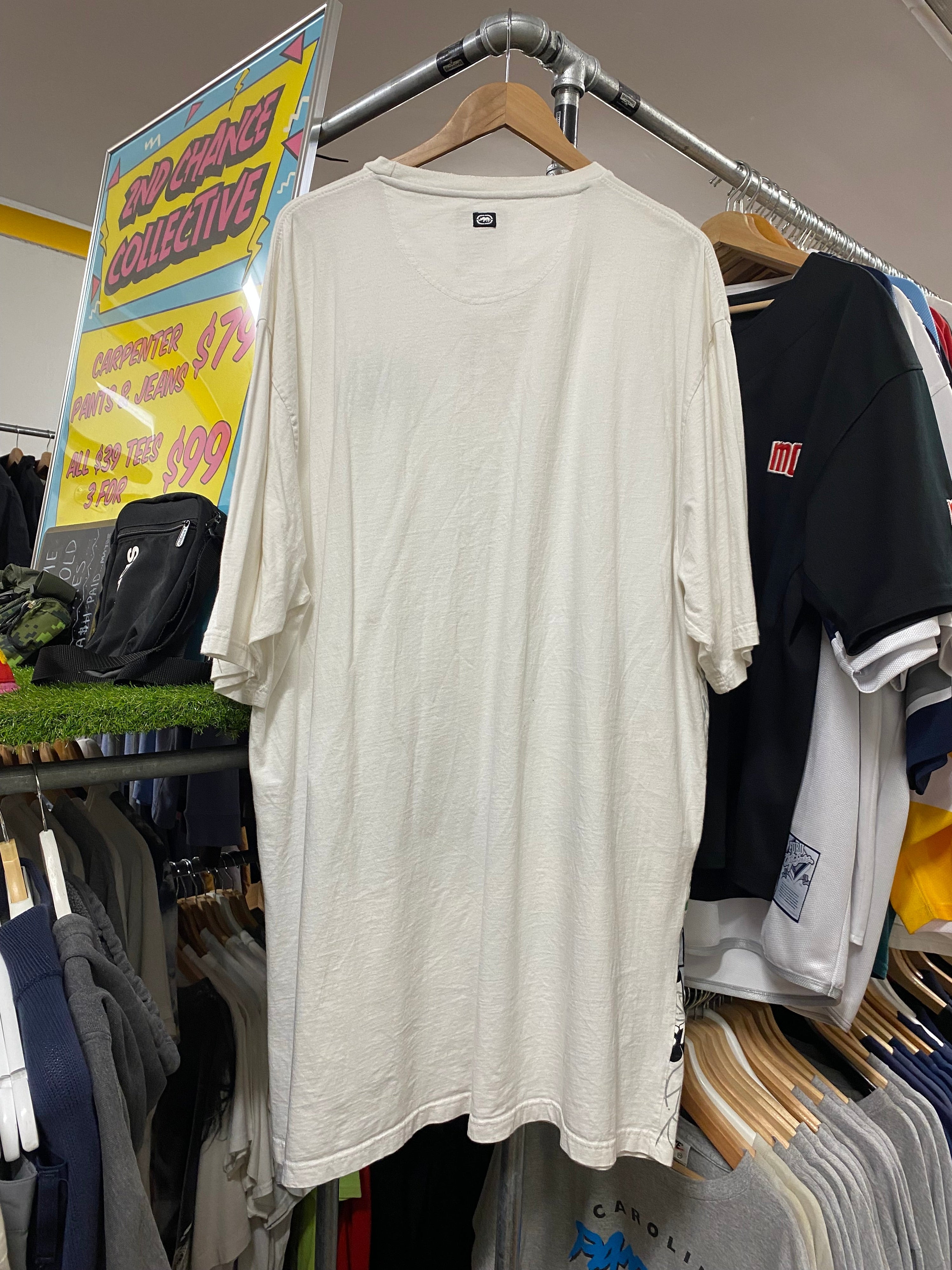 2XL - 2000s ECKO UNLTD Actual Factual Graffer White Tee