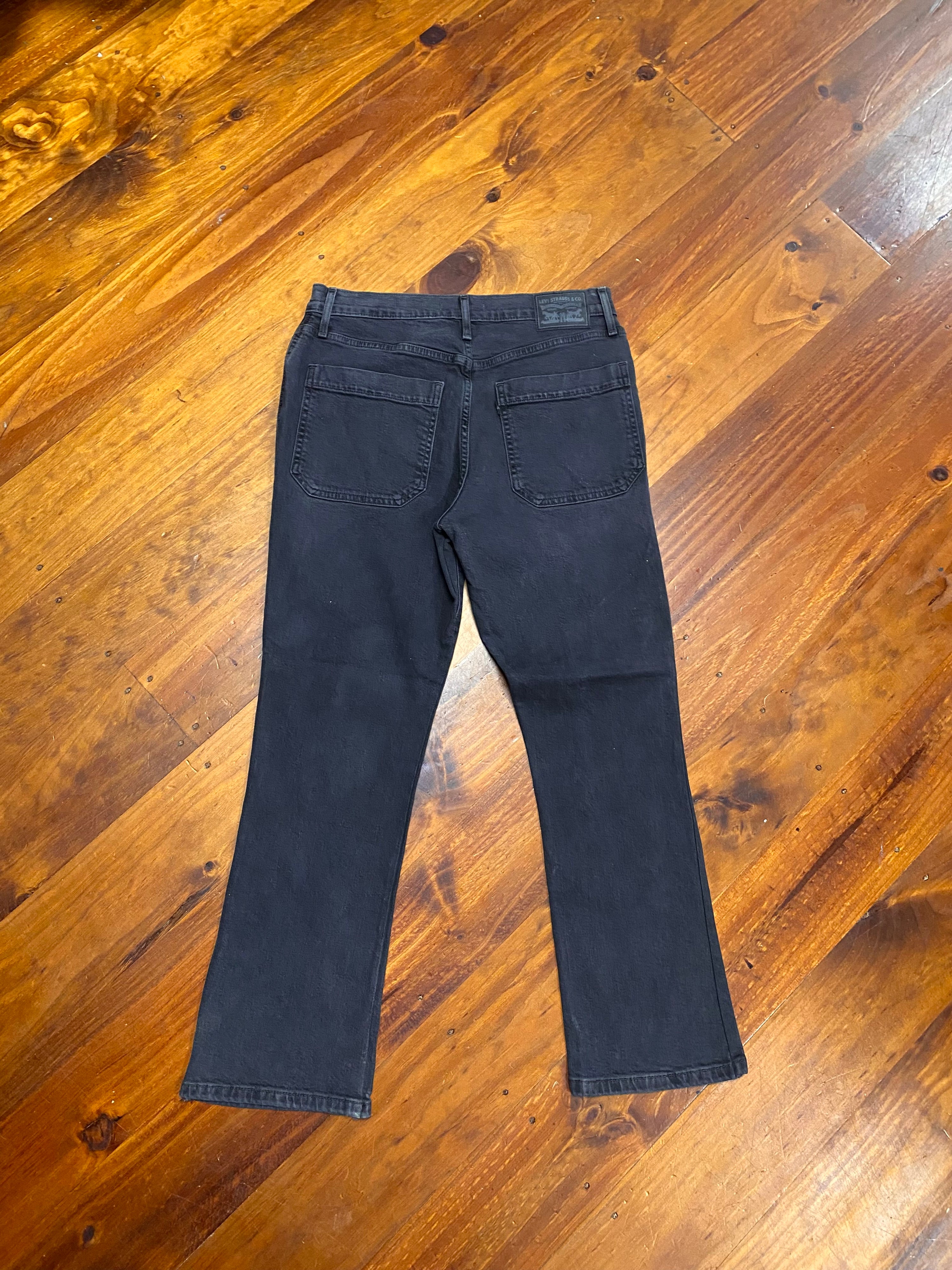 [29] Levis Black Mile High Cropped Wide Leg Pants