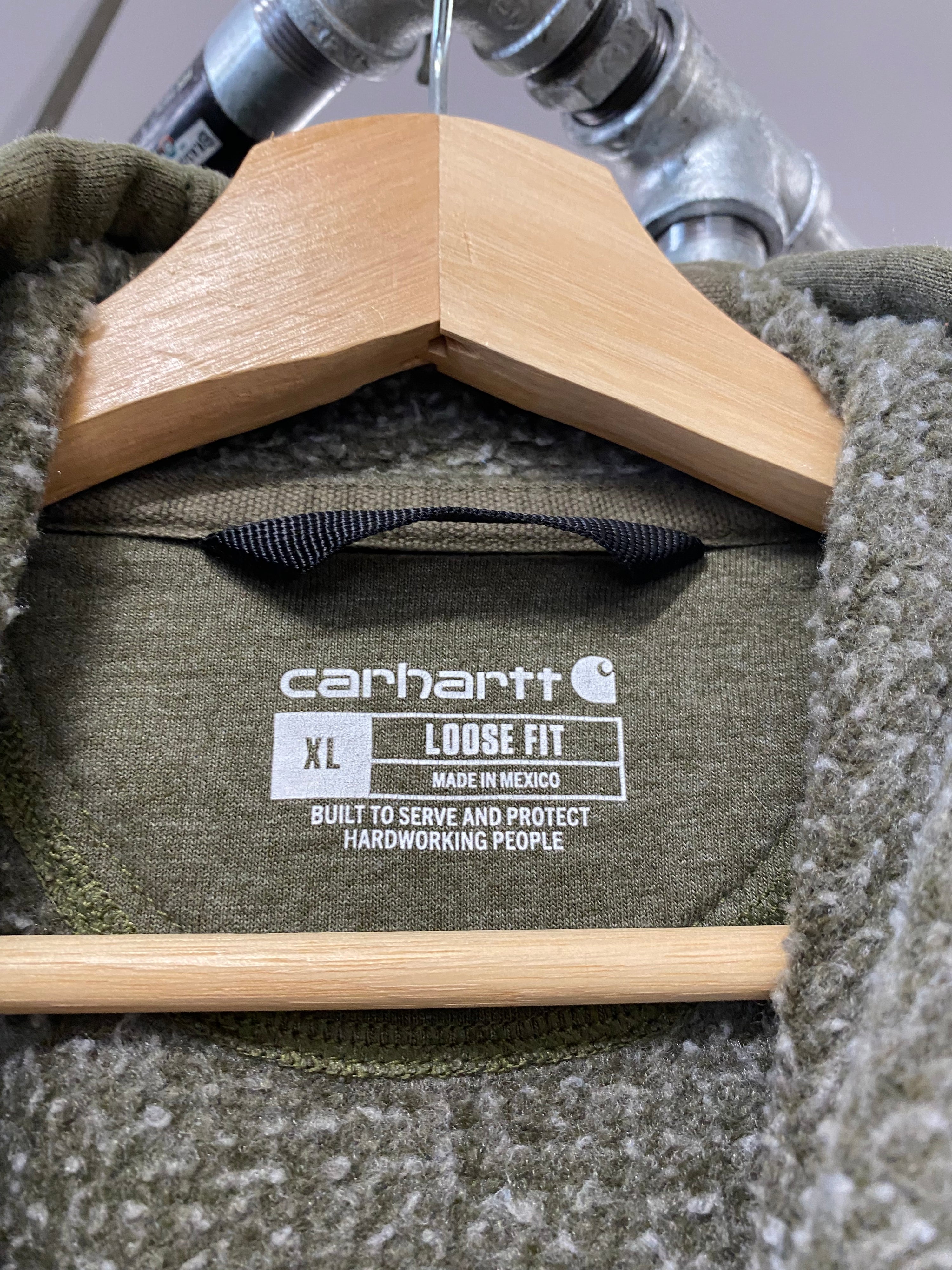 [XL] Carhartt Olive Hoodie Sleeve Hit