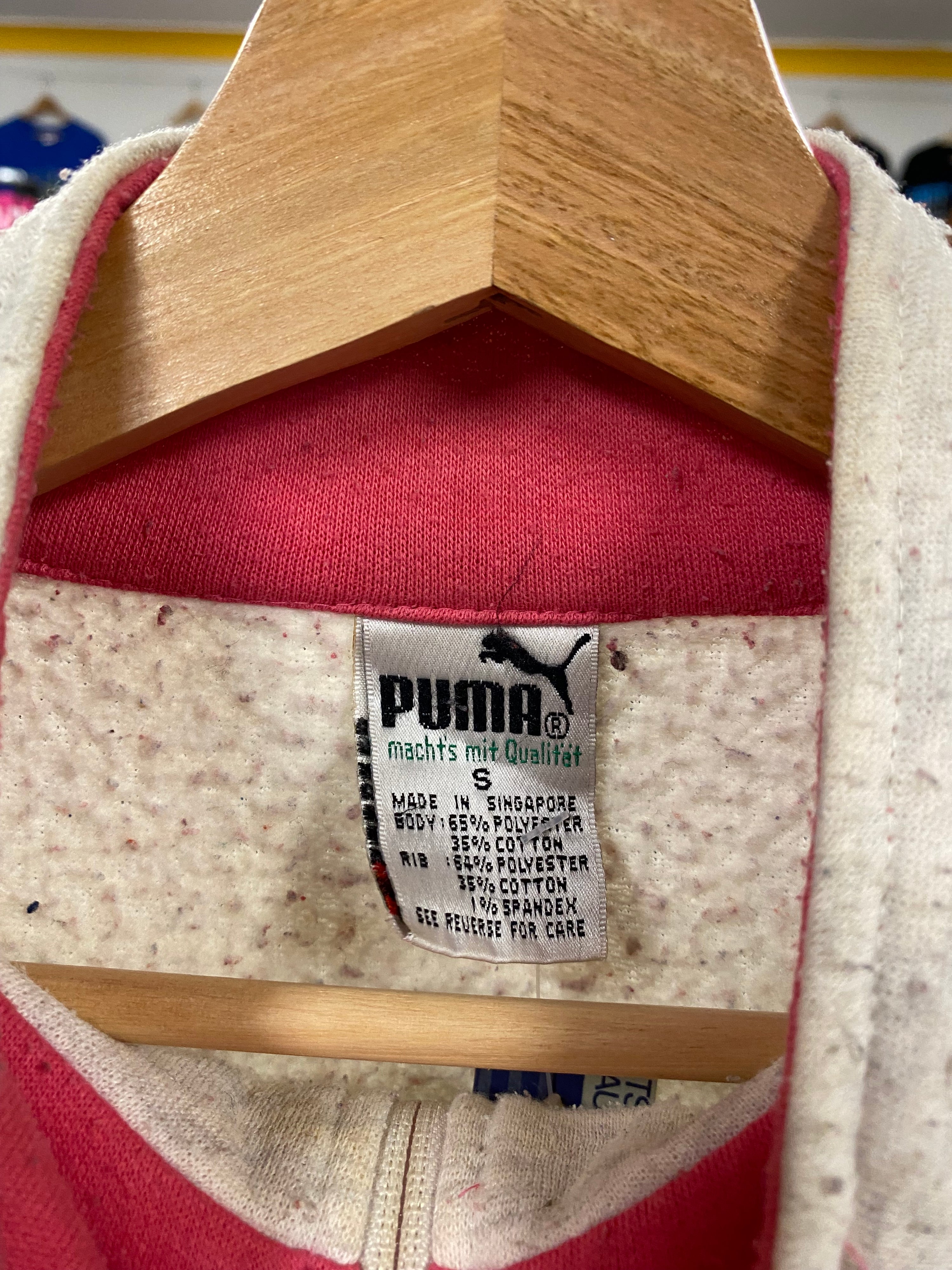 [S] Puma Pink/Grey Zip-up Jumper