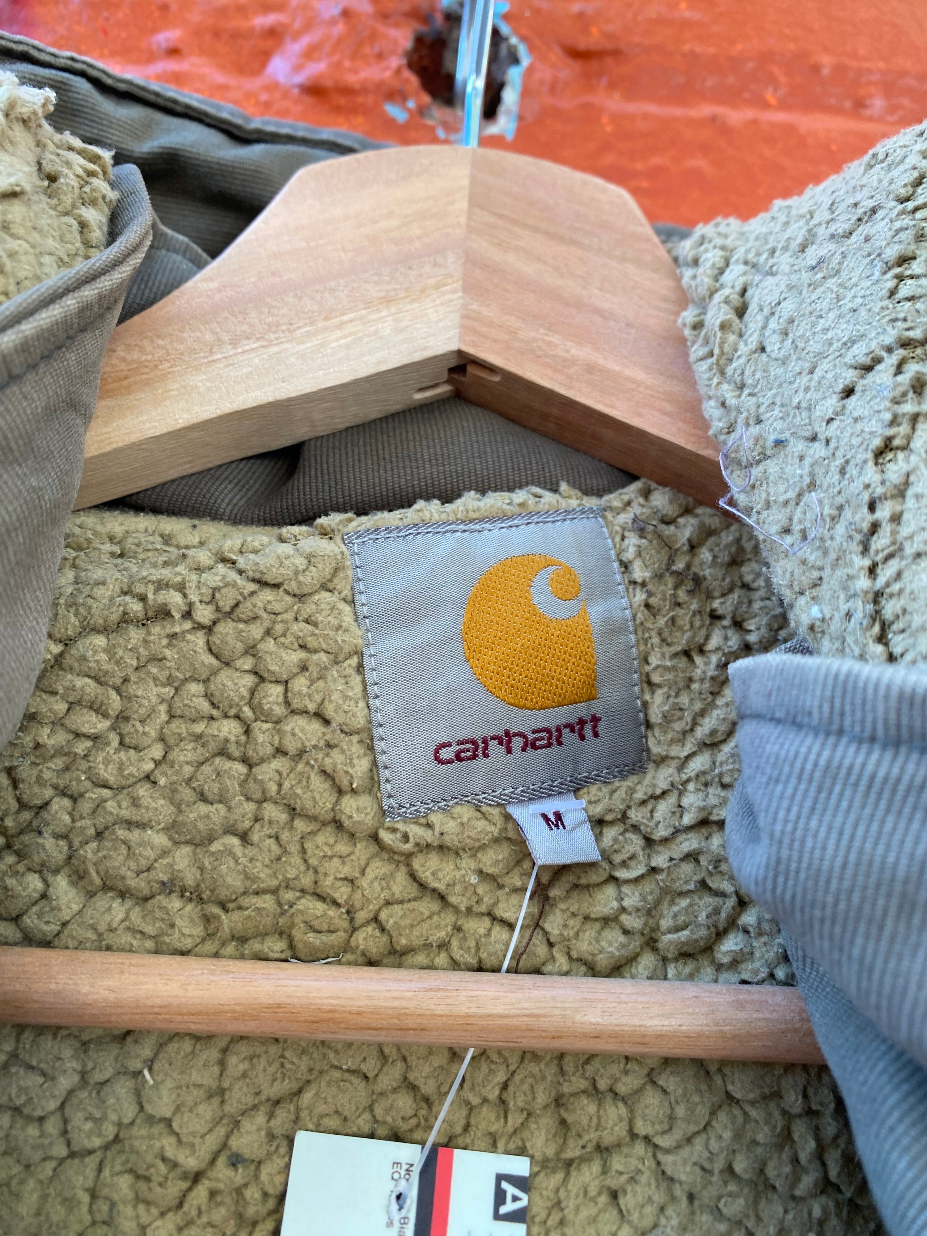 [M] Carhartt Faded Green Hickman Coat Pile Lined