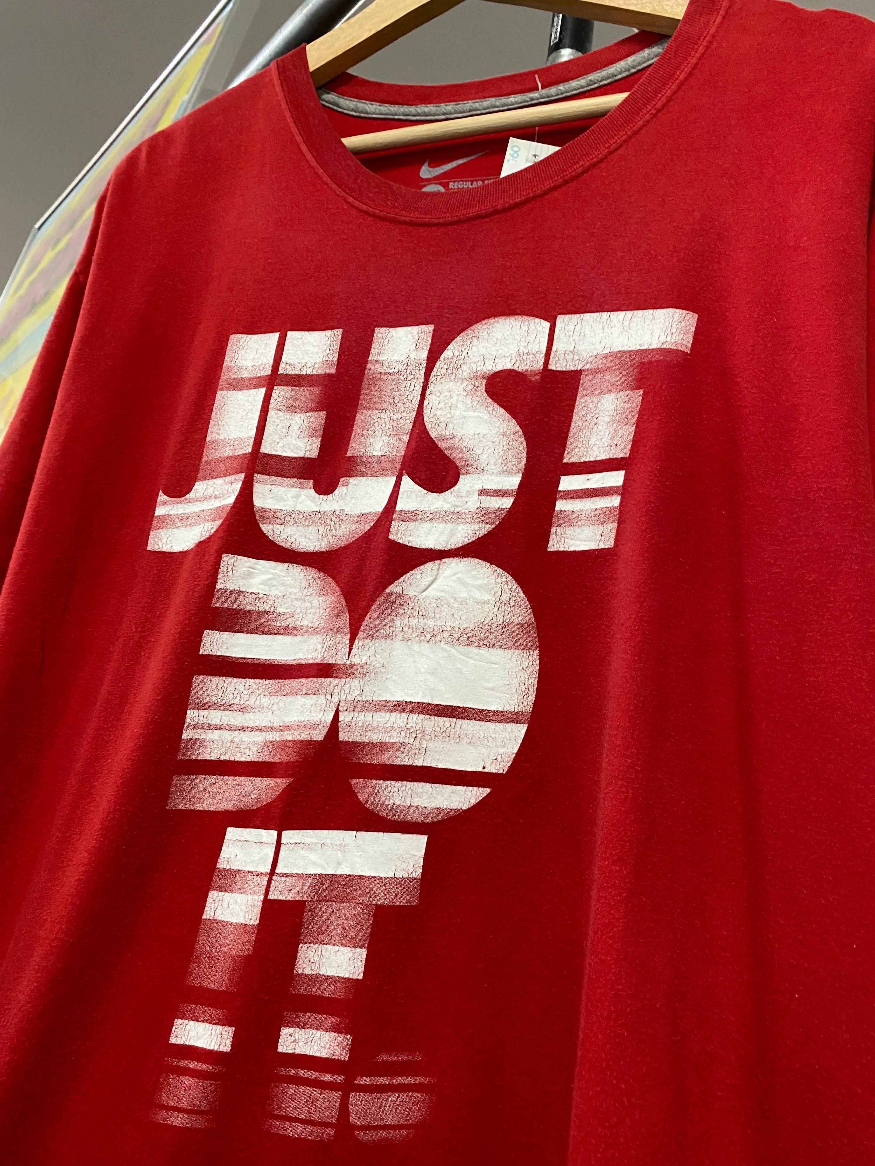 2XL - Nike Just Do It Reg Fit Red Tee