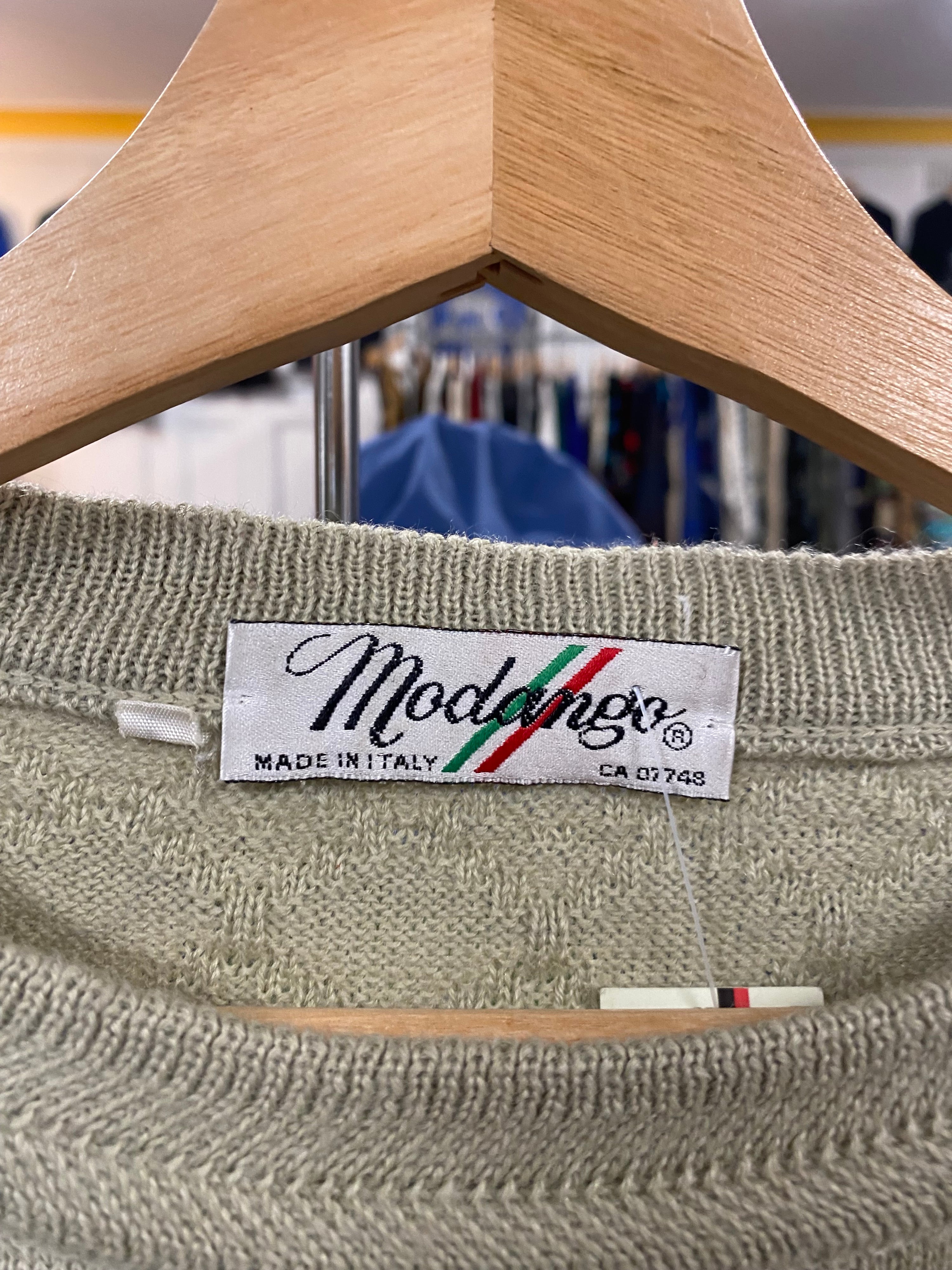 [L] Modango Beige/Mustard Knit Jumper