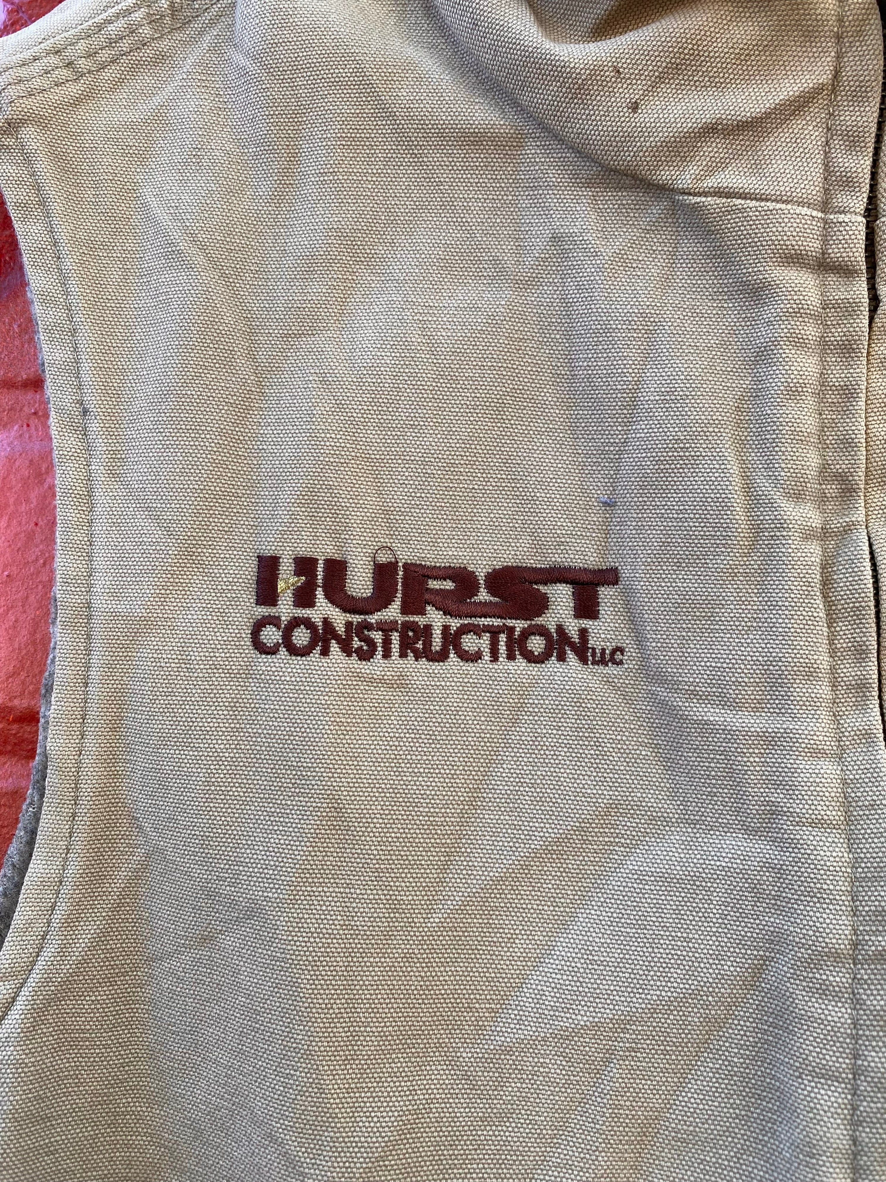 [M] Carhartt Fleece Lined Tan Vest 'Hurst Construction'