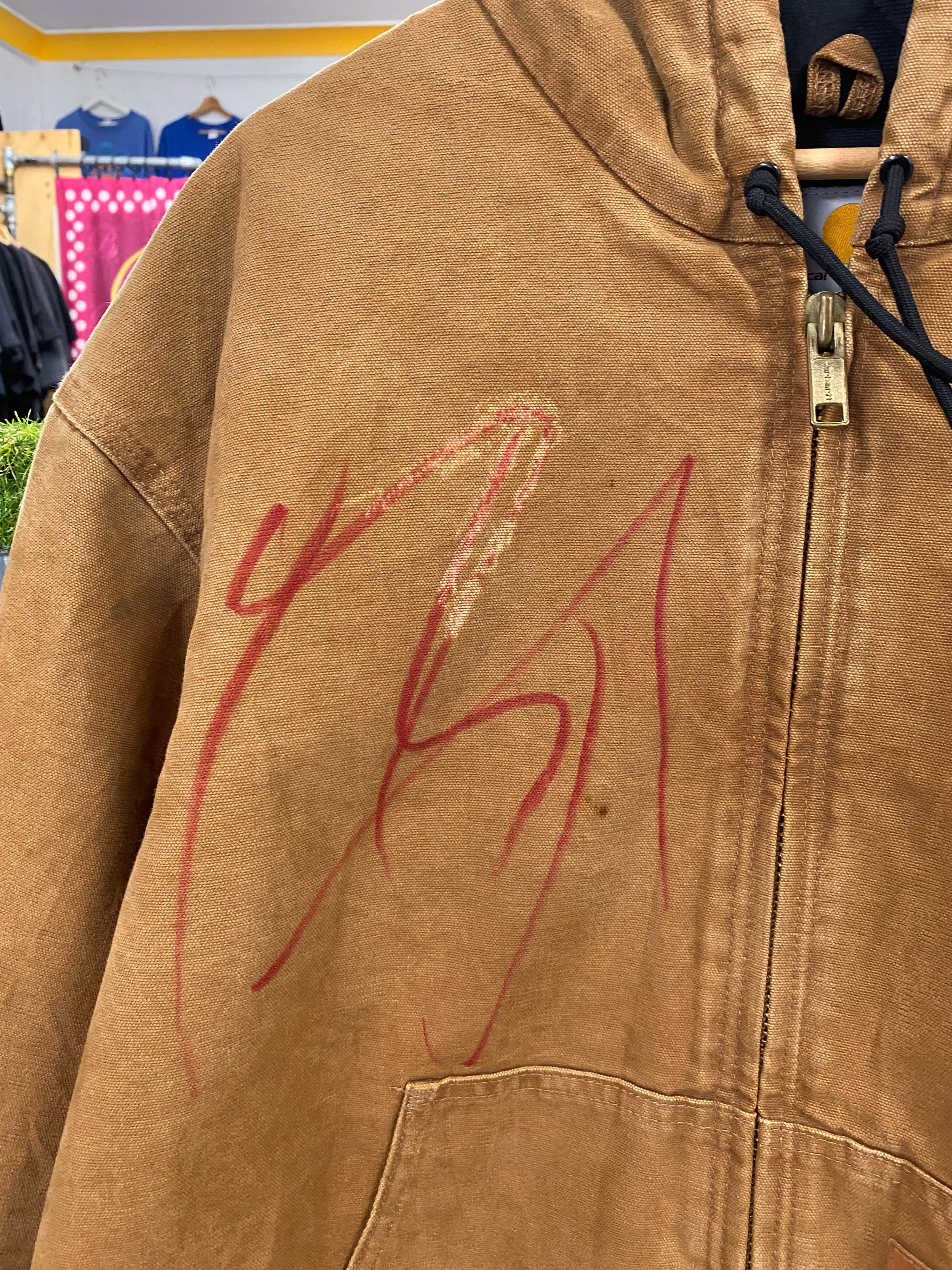 [2XL] Carhartt Thrashed Brown Active Jacket 'G' Logo