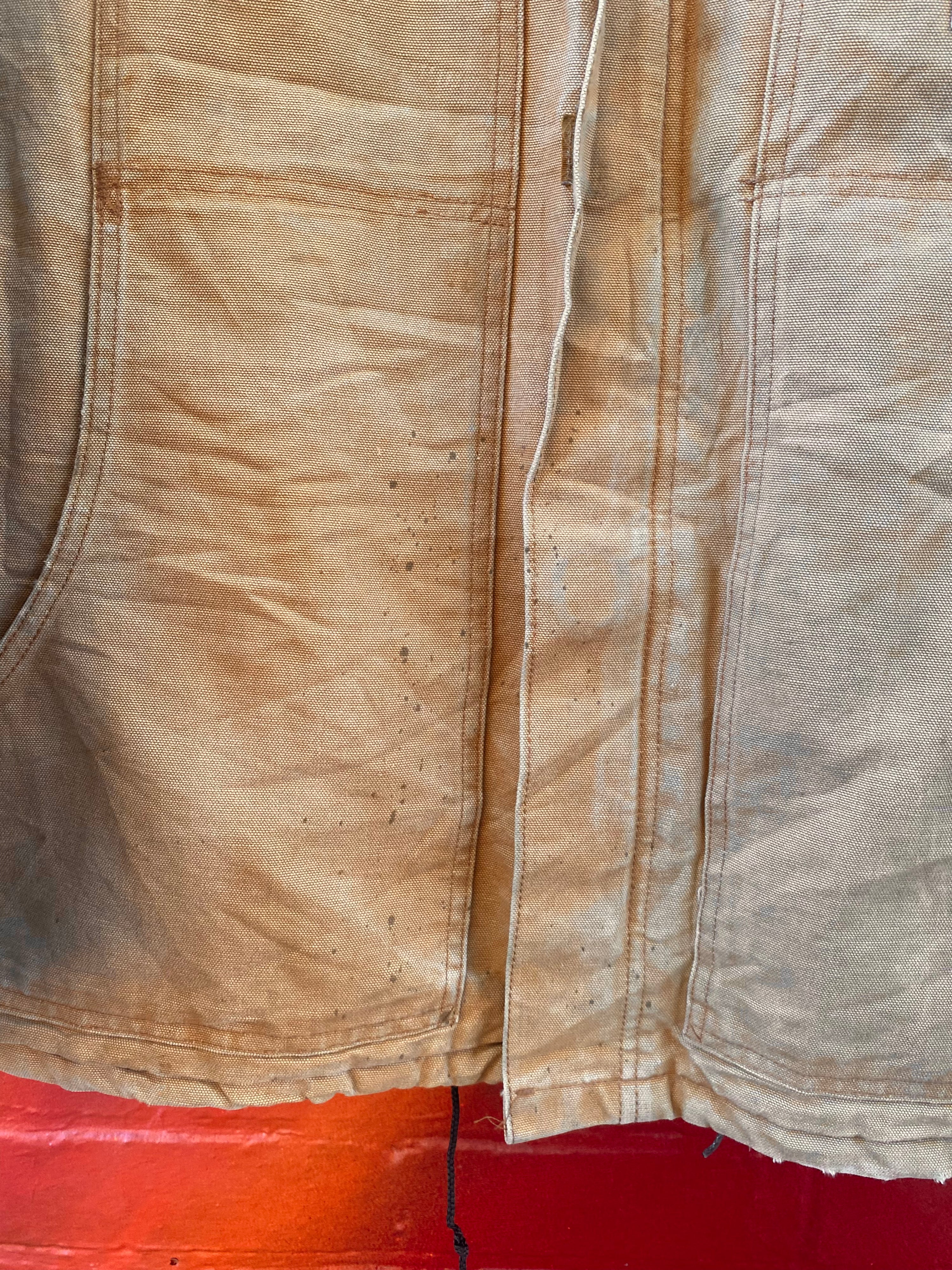 2XL - Carhartt Tan Chore Jacket Splatter Marks