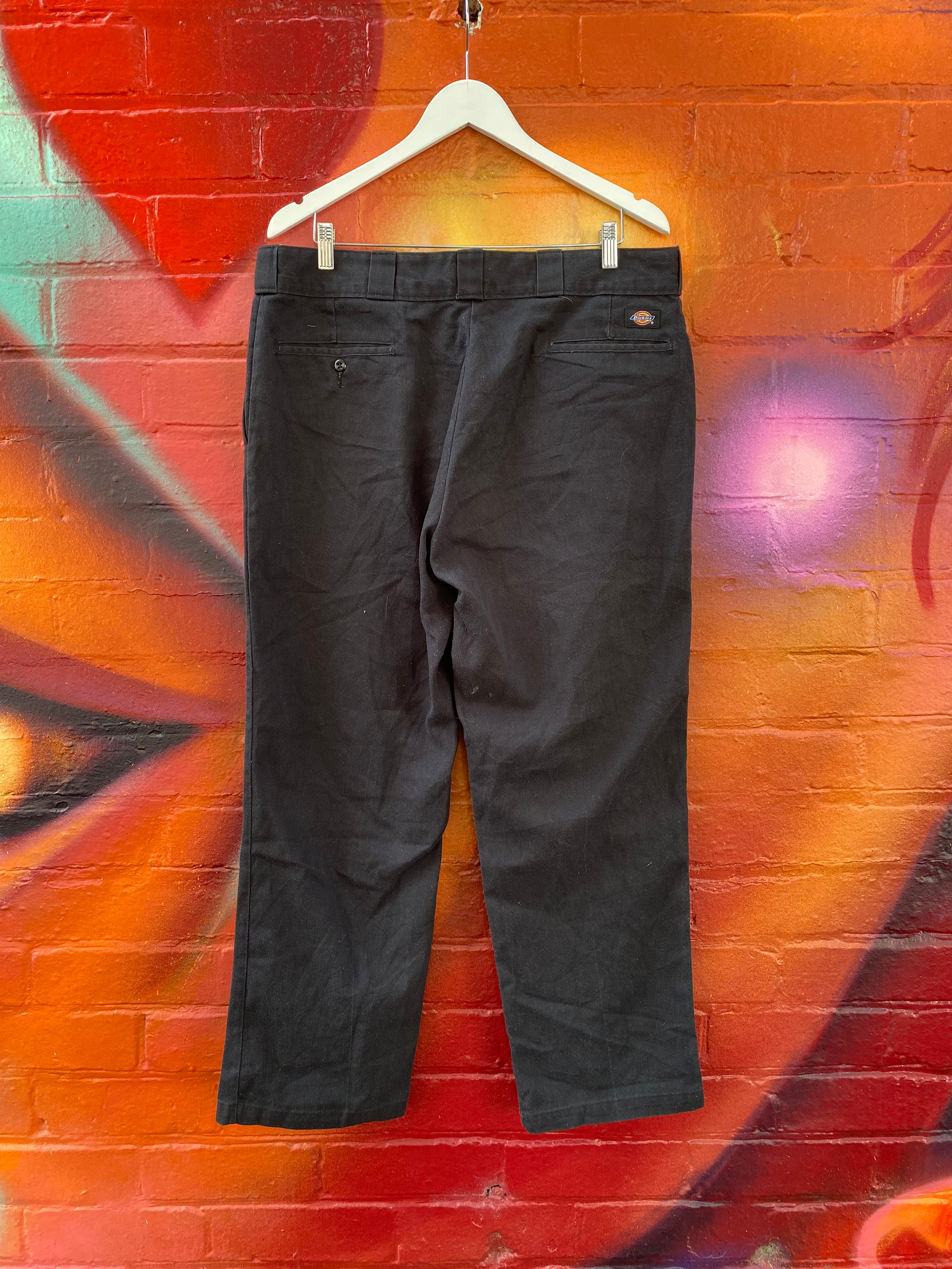 [38] Dickies Black Work Pants D123