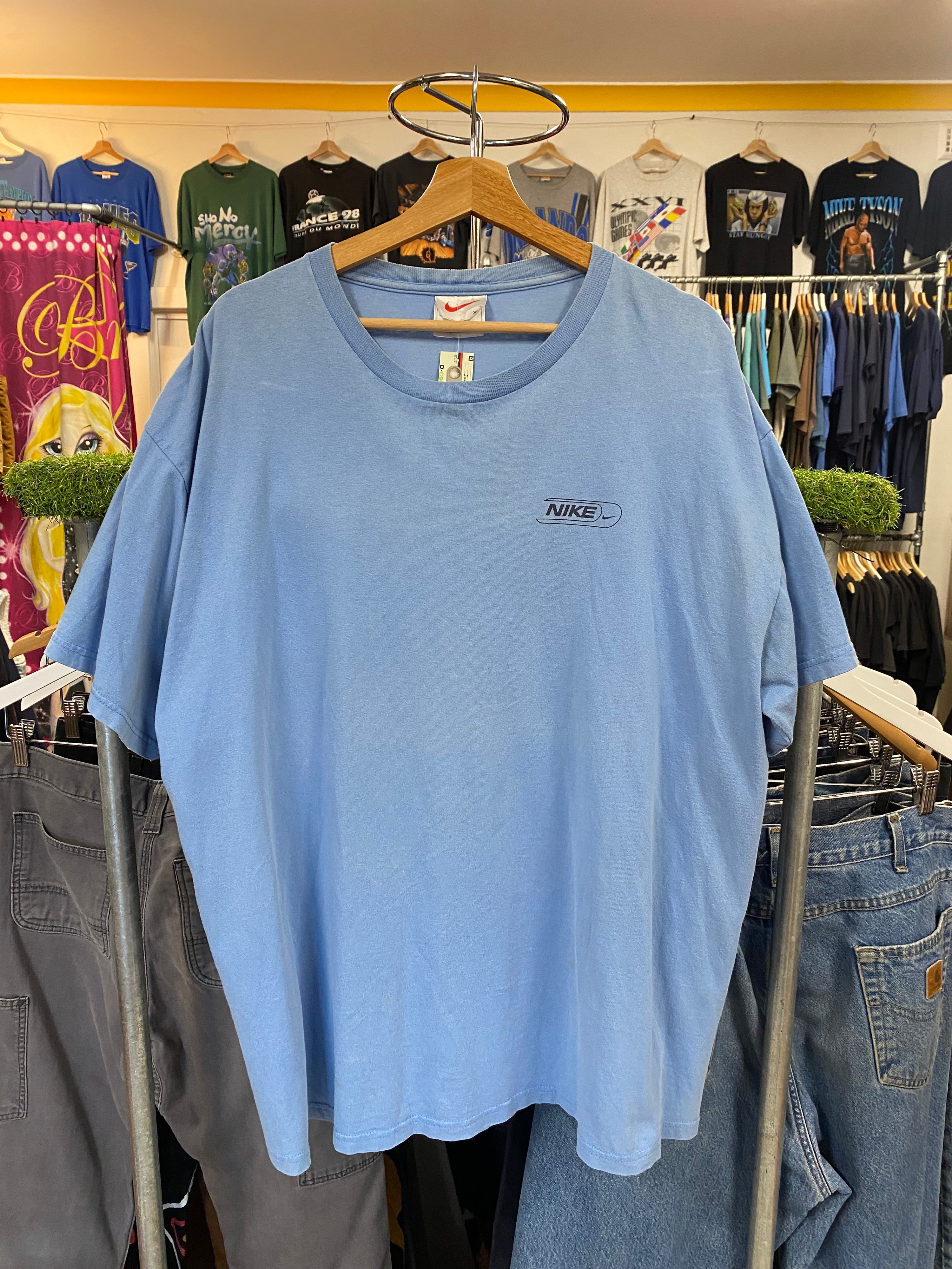 [XL] 2000s Nike Baby BlueDouble Sided 'I Will Be An Athlete' Tshirt