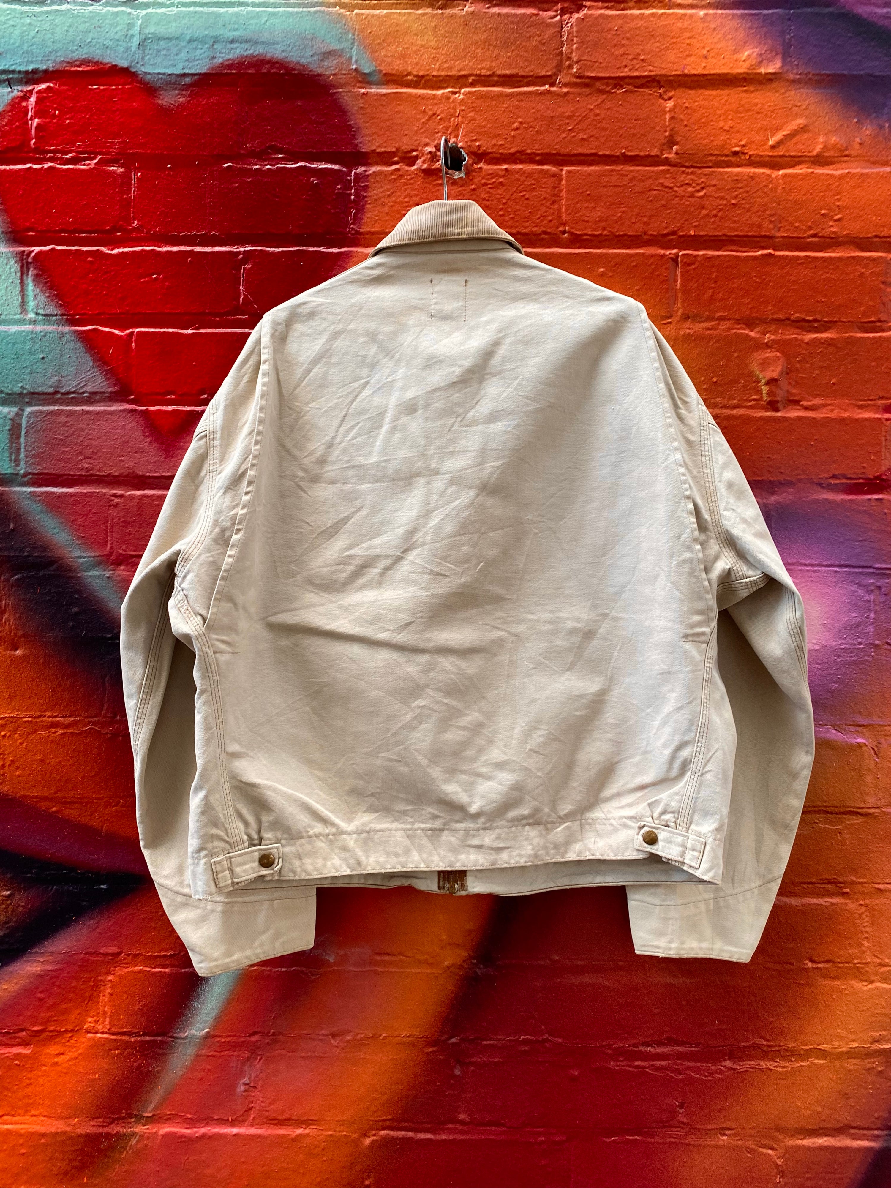 [L] Carhartt Cream Boxy Cut Detroit Jacket