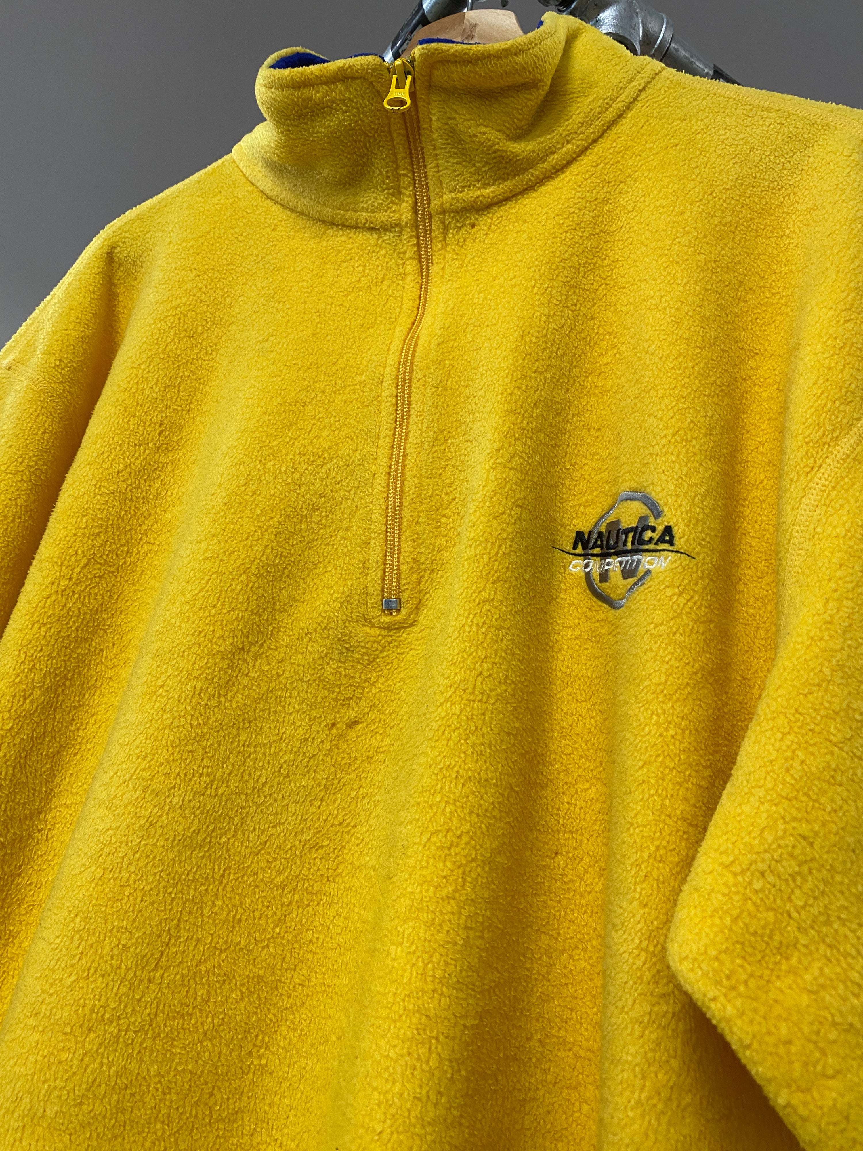 L - Nautica Competition Yellow 1/4 Zip Fleece