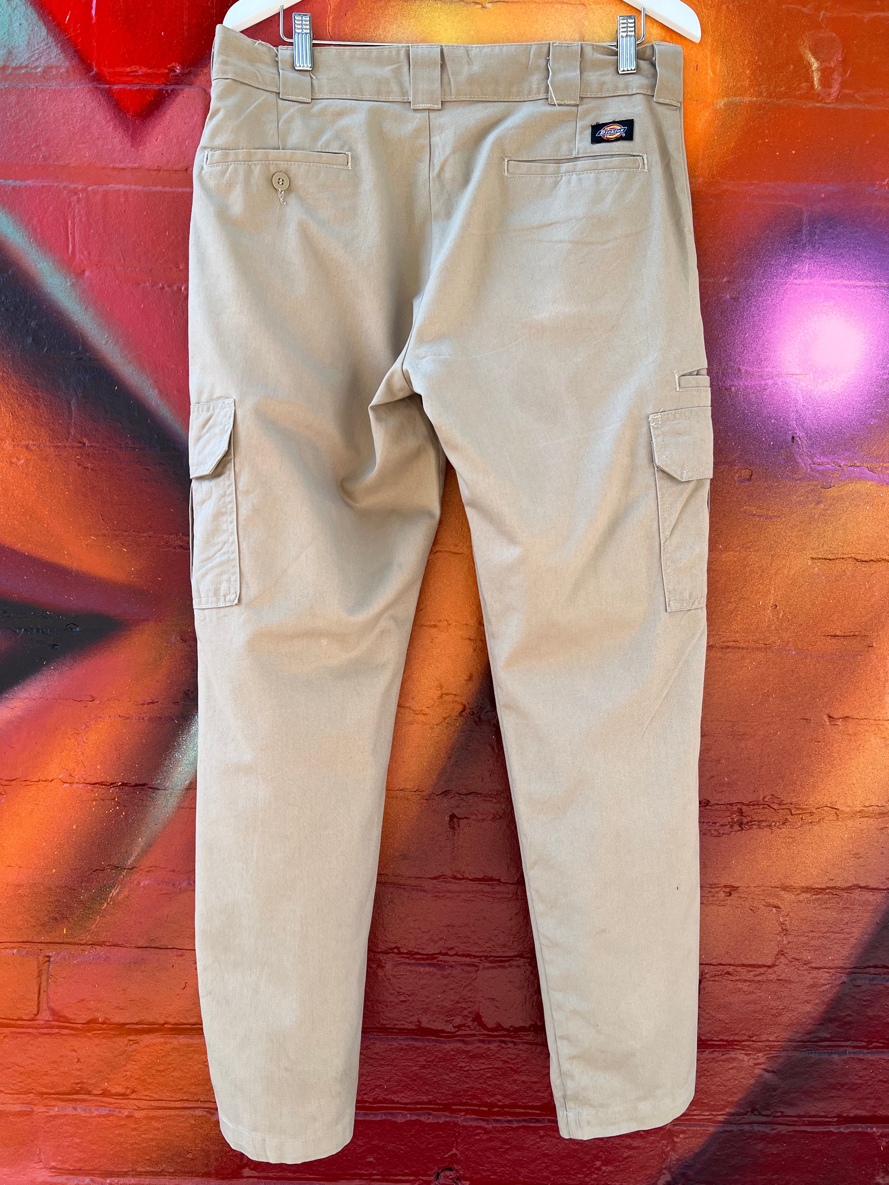 [36] Dickies Khaki Straight Leg Cargo Work Pants