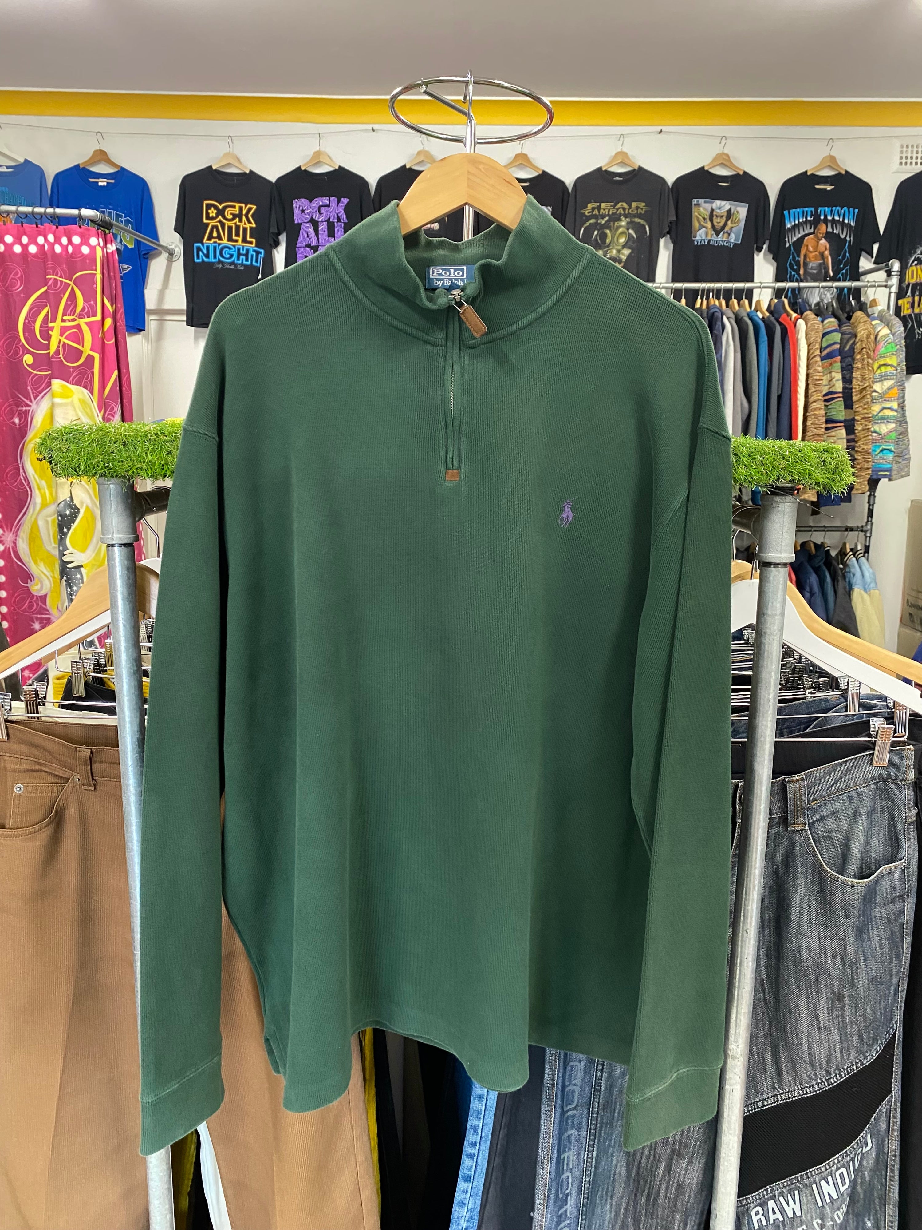 [2XL] Polo Ralph Lauren Green 1/4 Zip