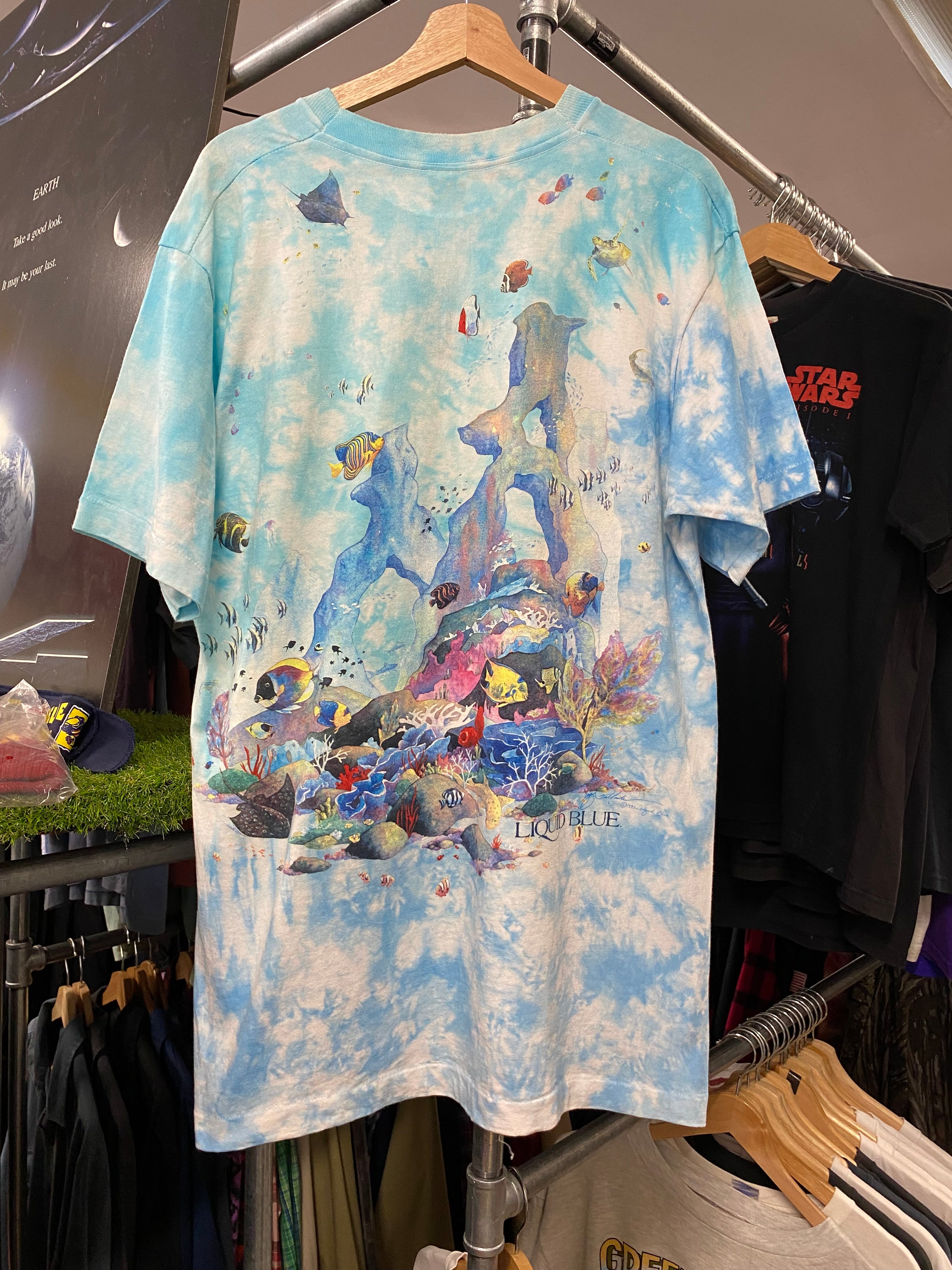 [XL] 1990s Coral Reef Tie Die DS