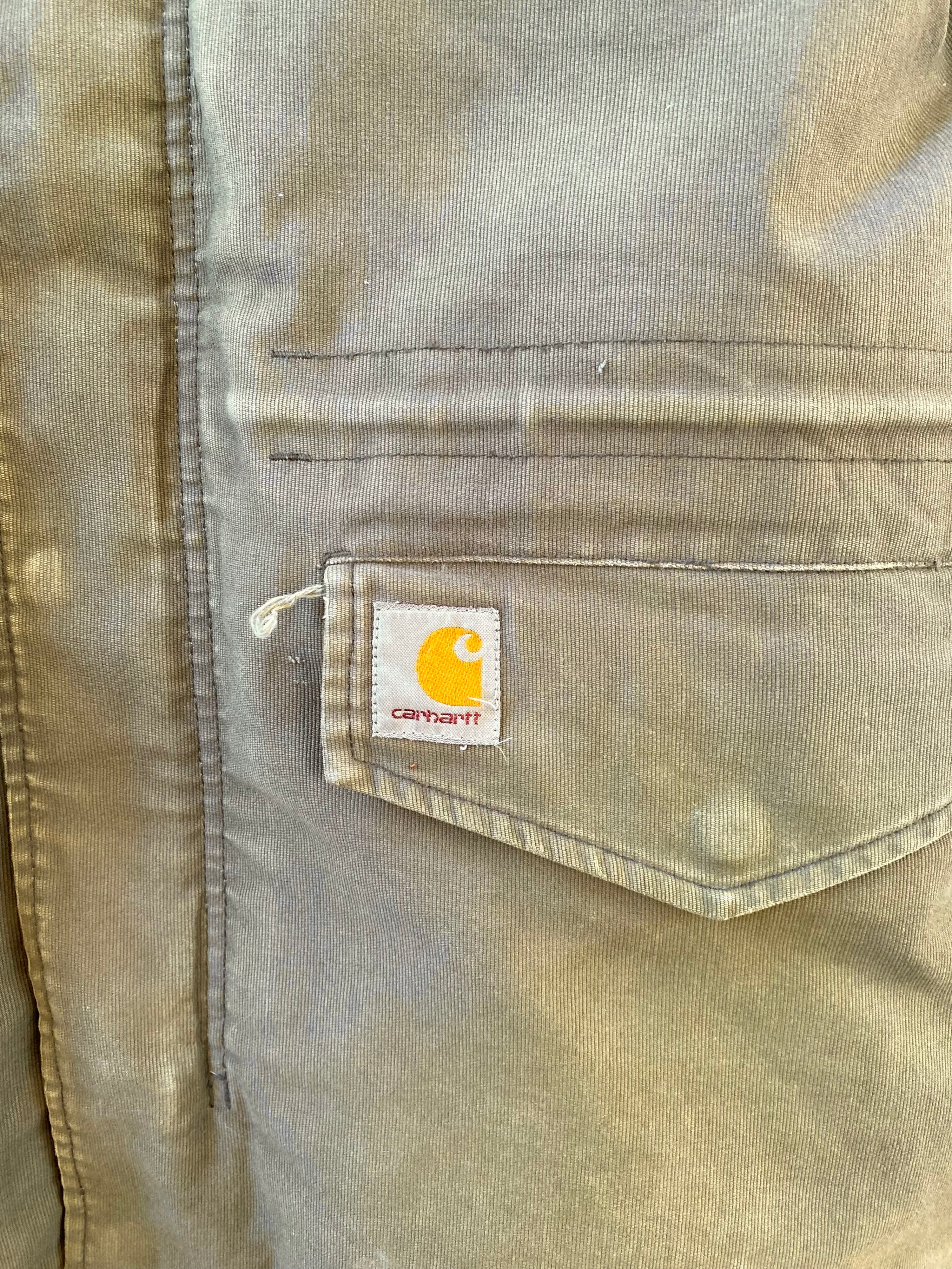 [M] Carhartt Faded Green Hickman Coat Pile Lined