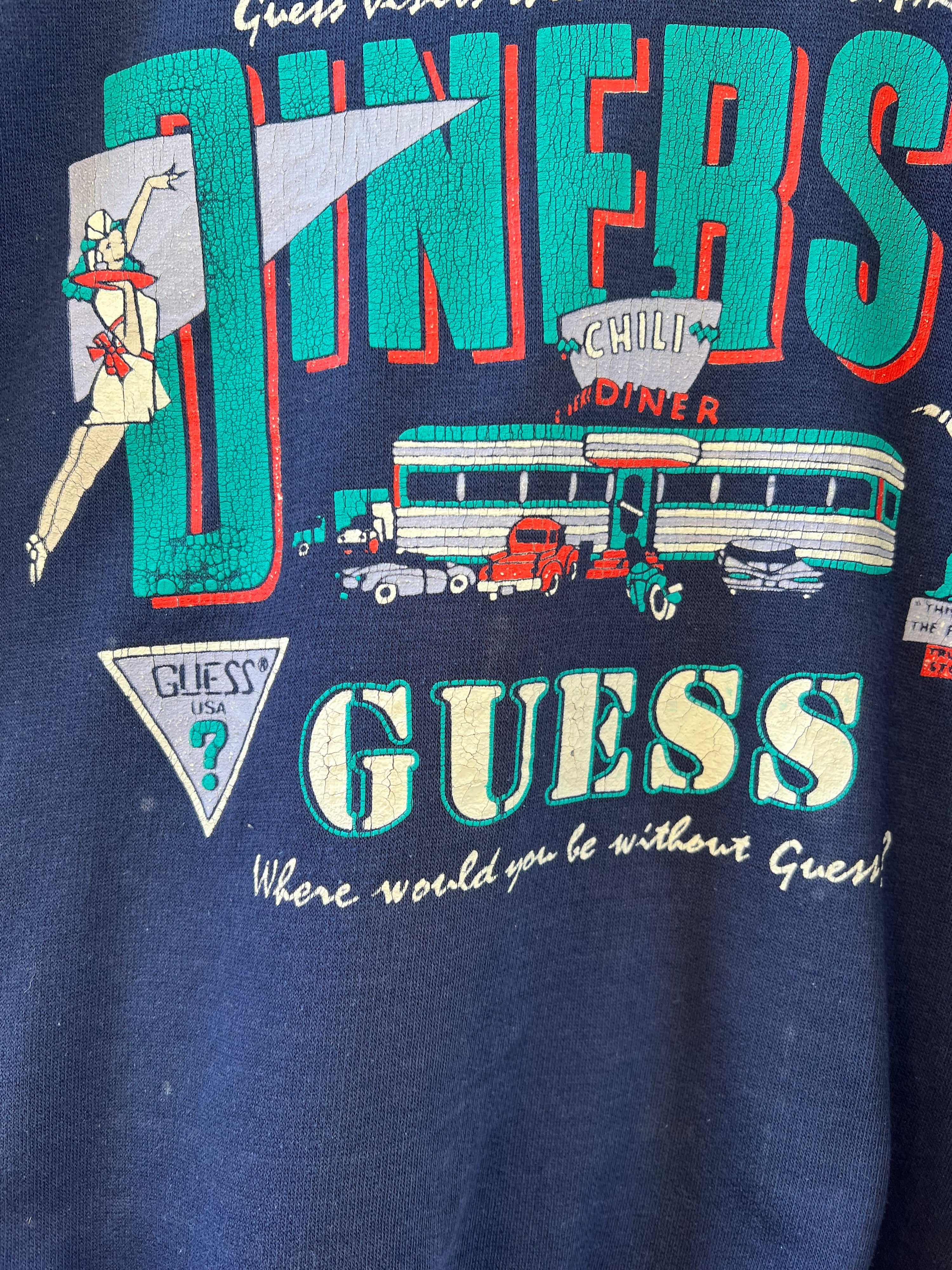 S - Vintage Guess Diners Jumper