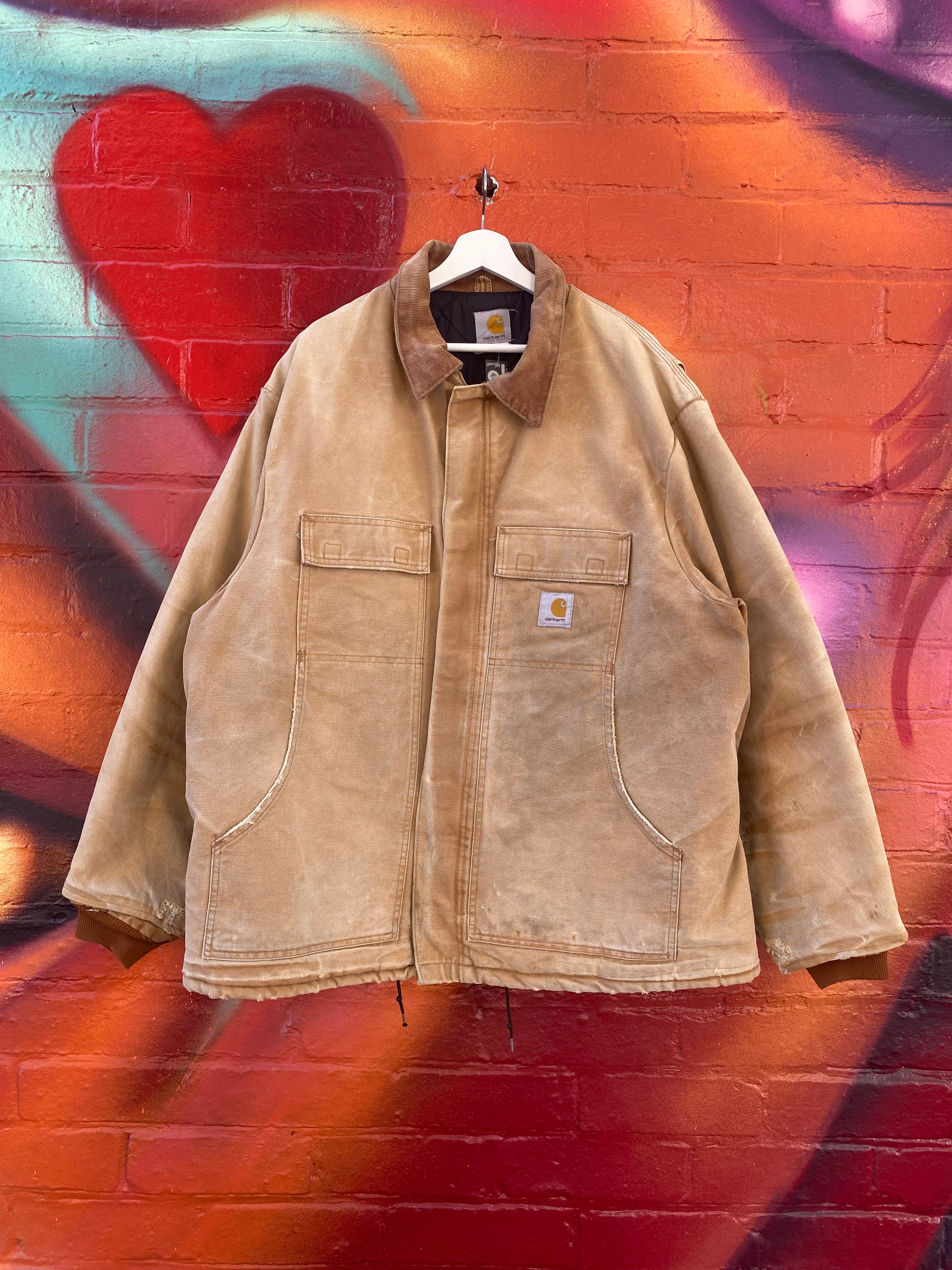 [2XL] Vintage Carhartt C26BRN Light Brown Arctic Jacket
