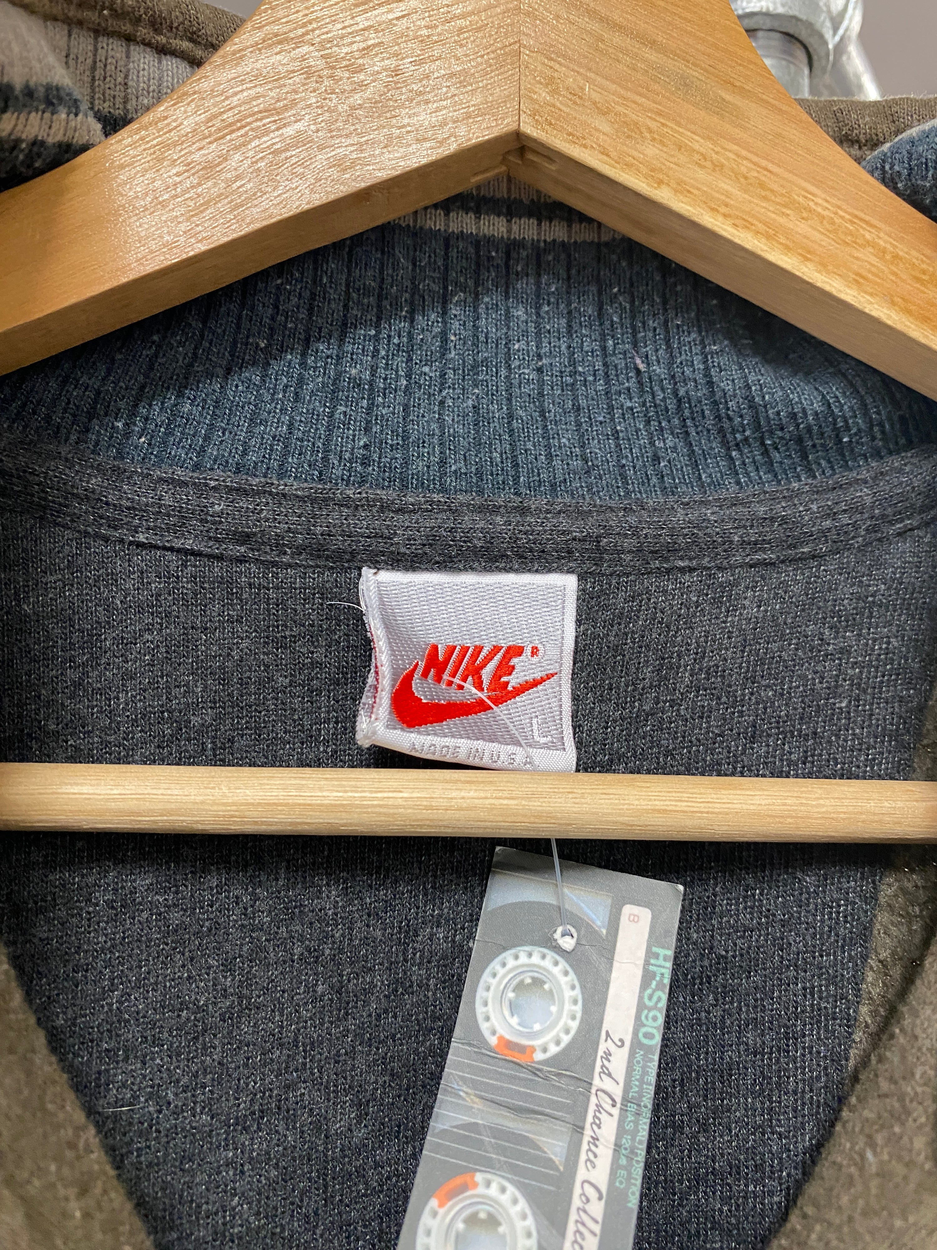 L - Vintage Nike Olive 1/4 Collared Jumper