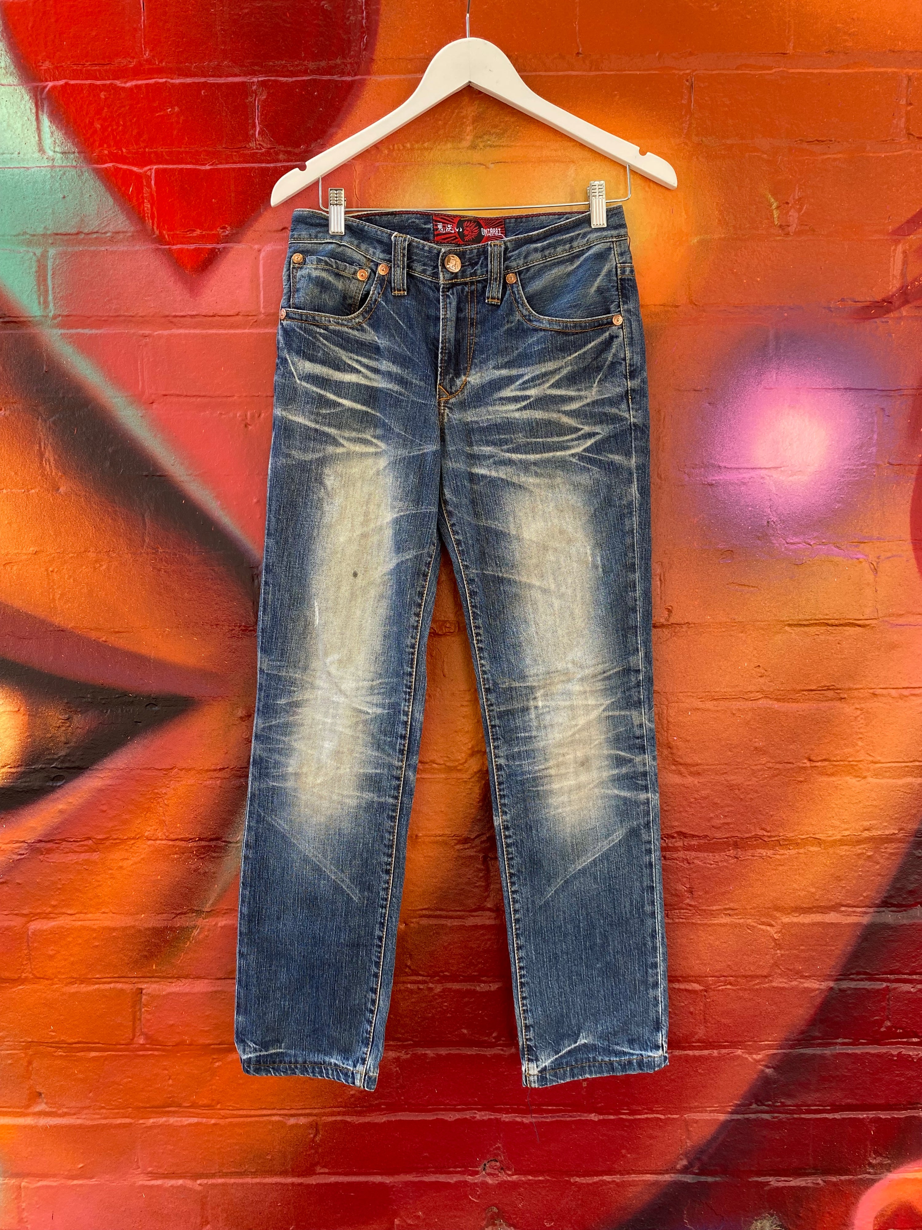 [28] Onirrai Dragon Stud Pockets Denim Jeans