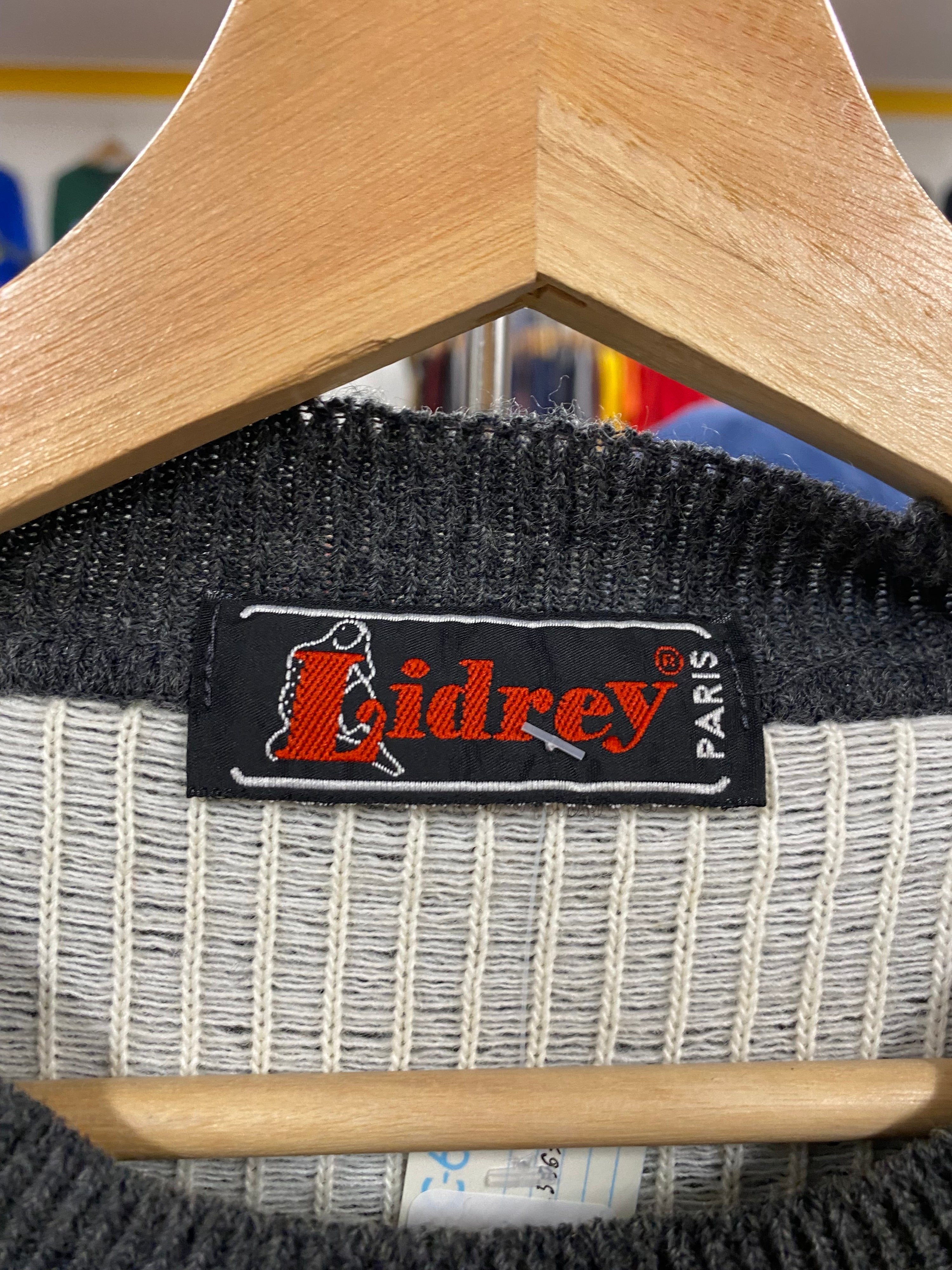 [M] Lidrey Grey/White Filigree Knit Jumper