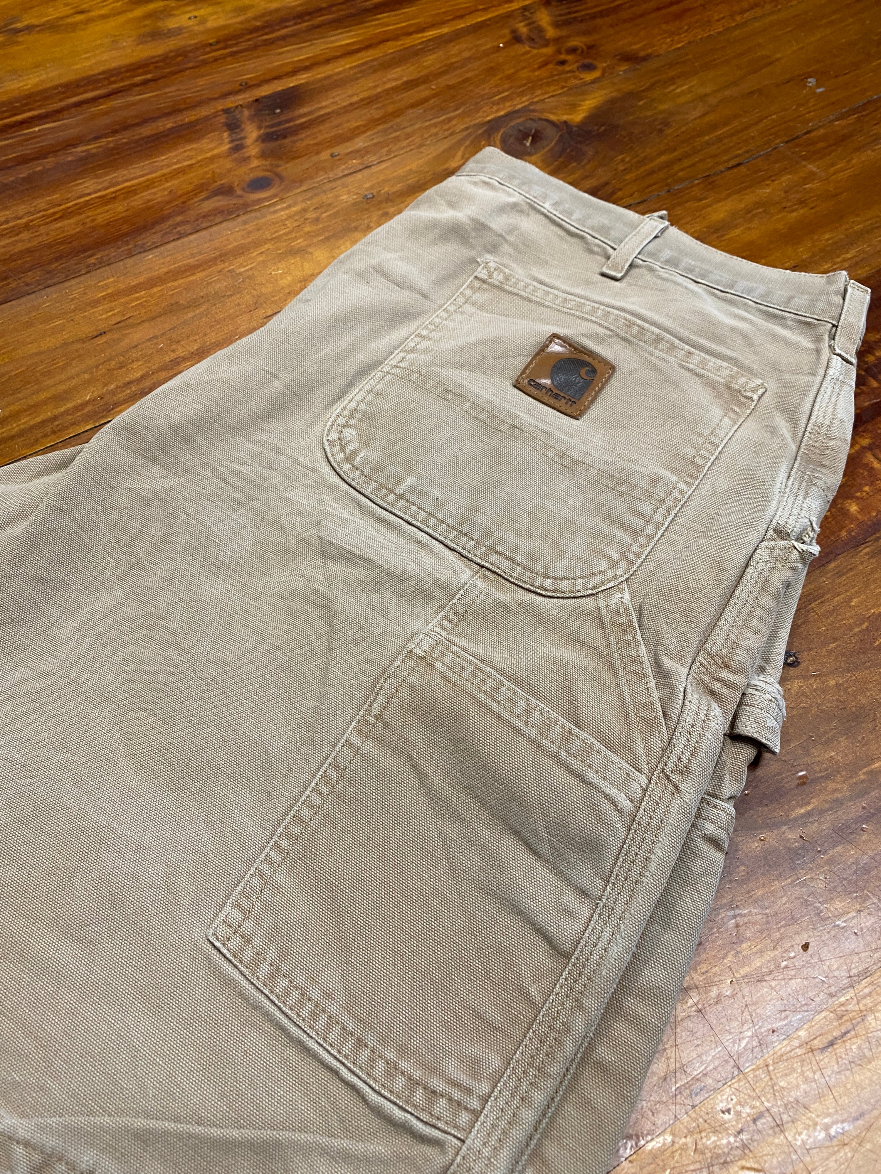 40 - Carhartt Beige/Brown Carpenter Shorts DS150