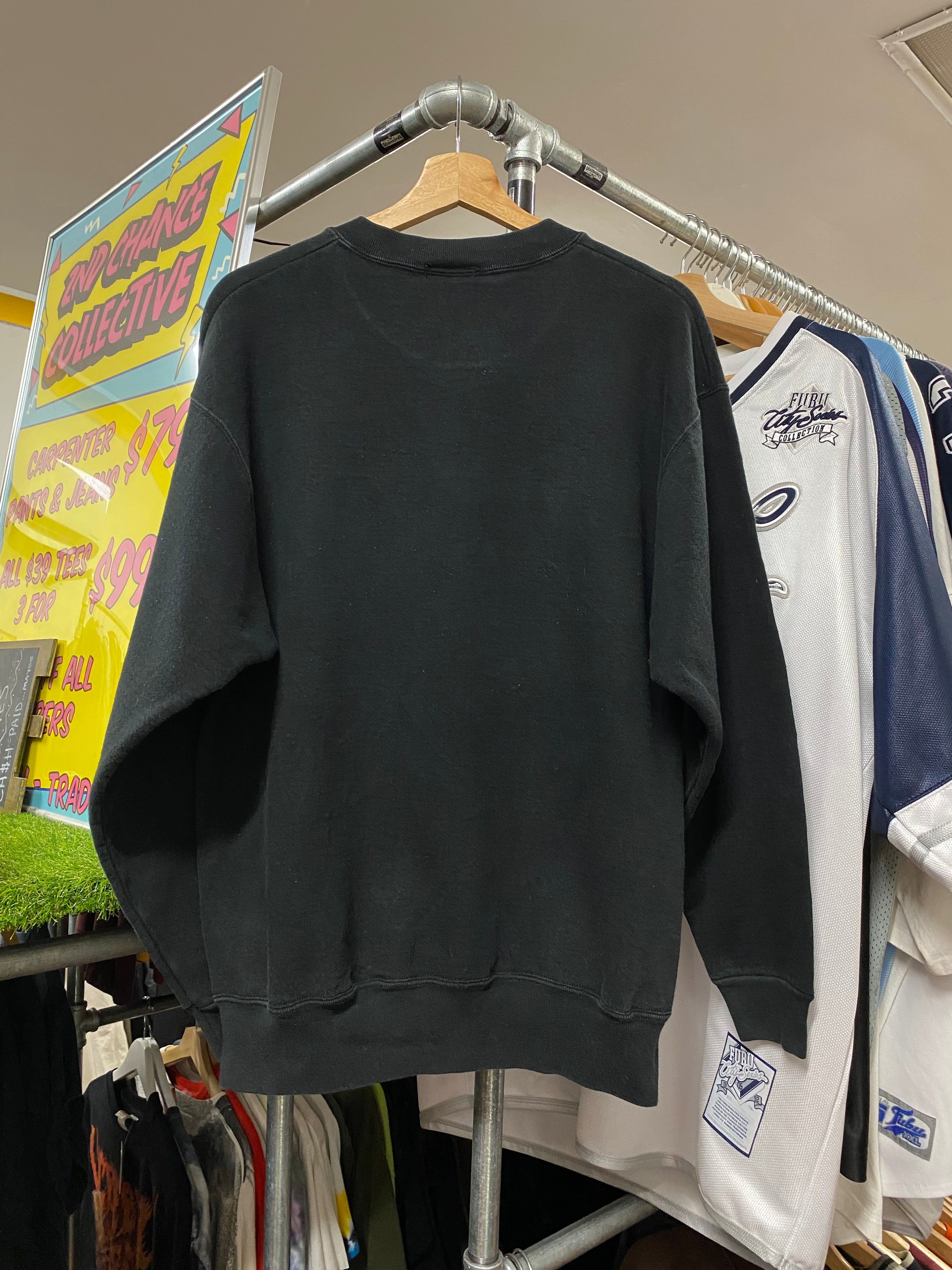 [L] Vintage Harley Davidson Embroidered Black Jumper